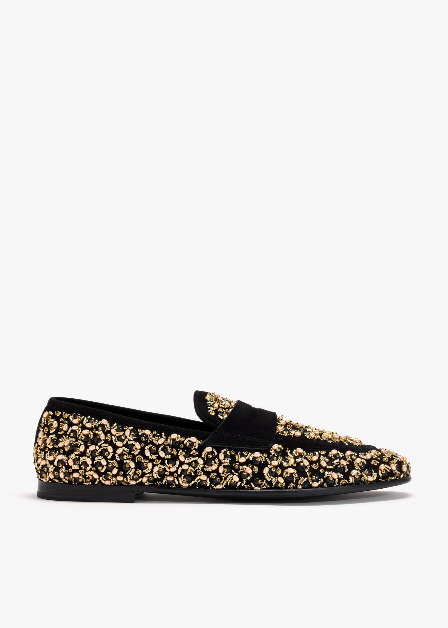 Stone embroidery slippers, Black
Stone embroidery slippers, Black