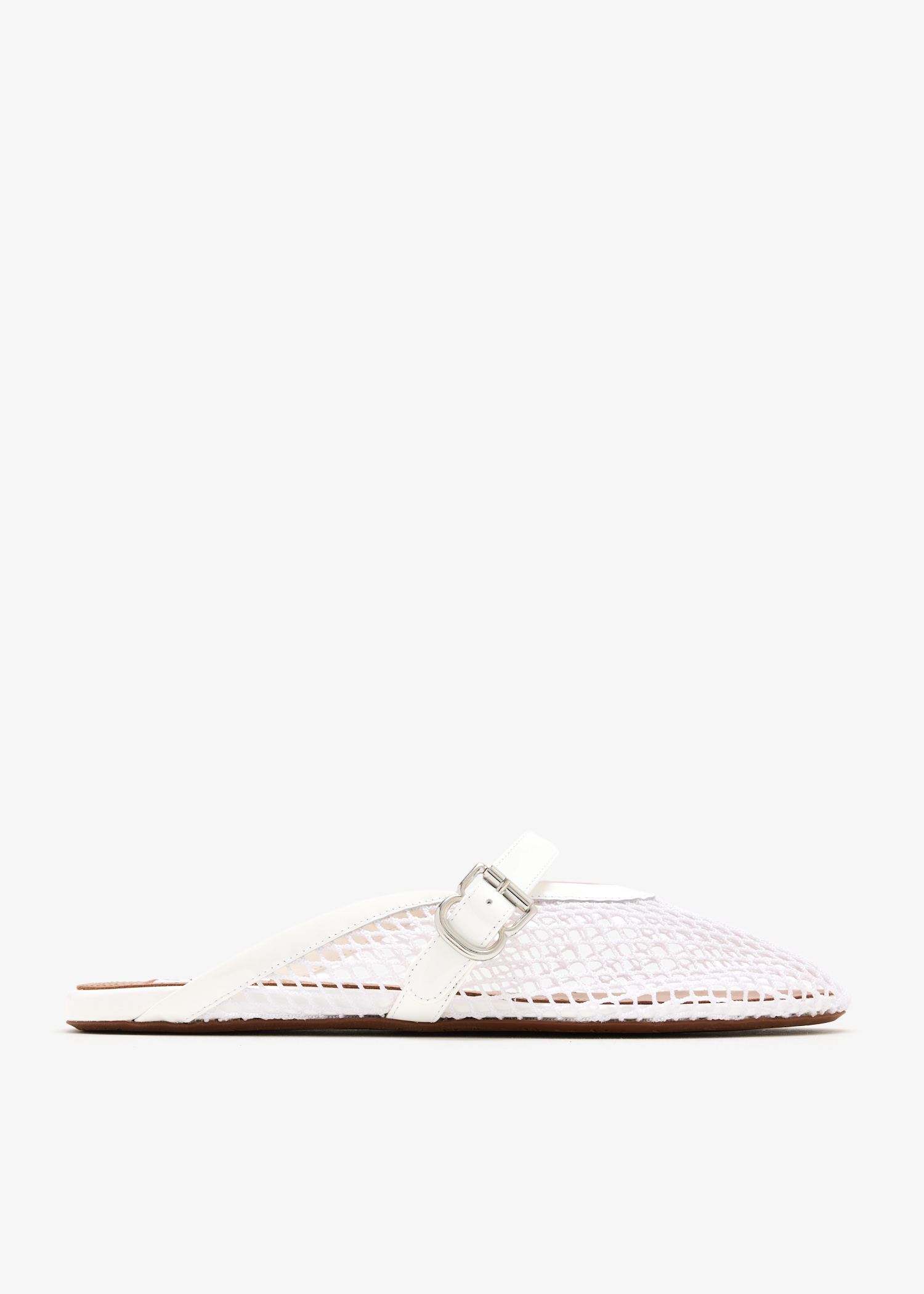 Fishnet mules, White
Fishnet mules, White