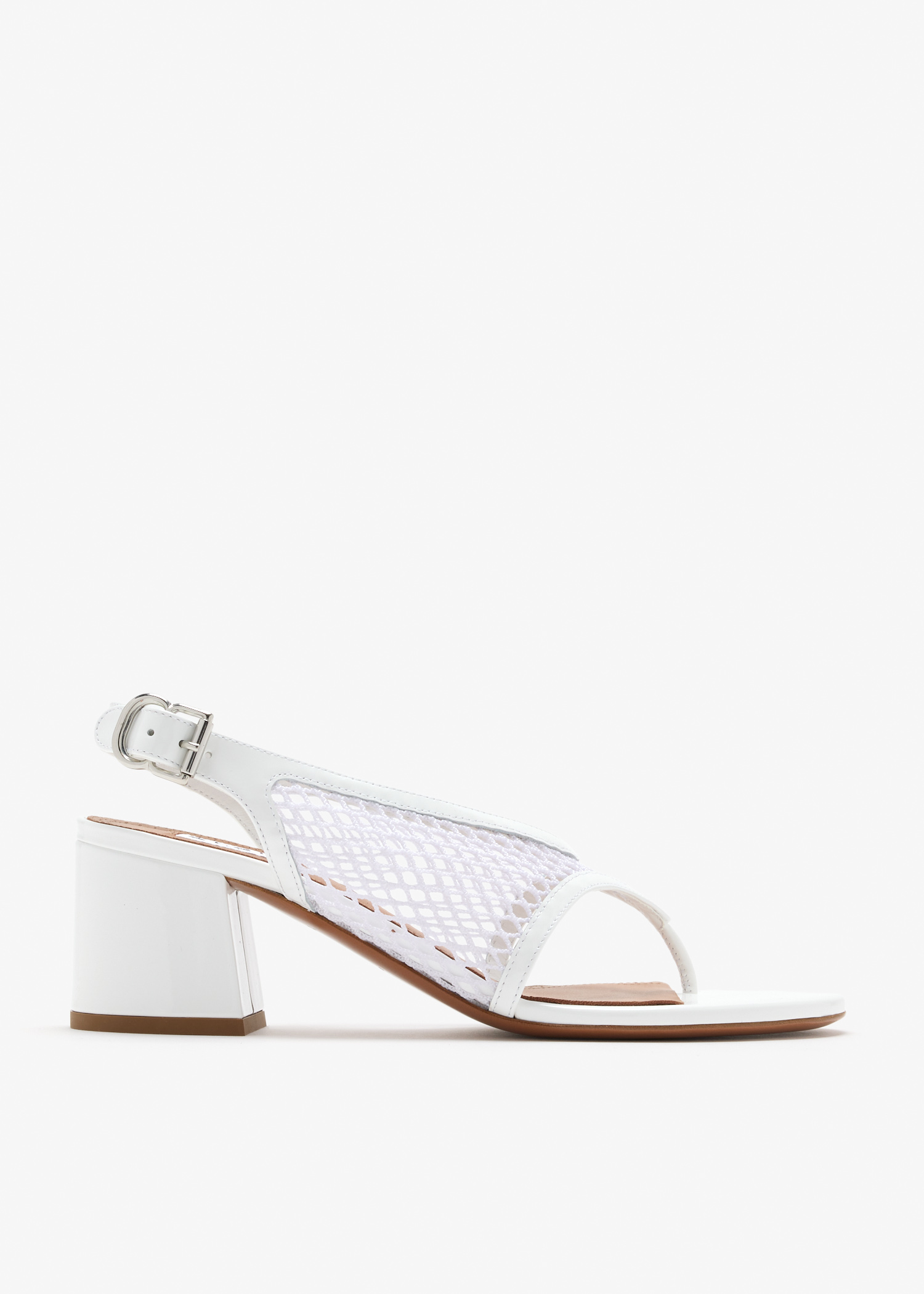 Fishnet thong sandals, White
Fishnet thong sandals, White
