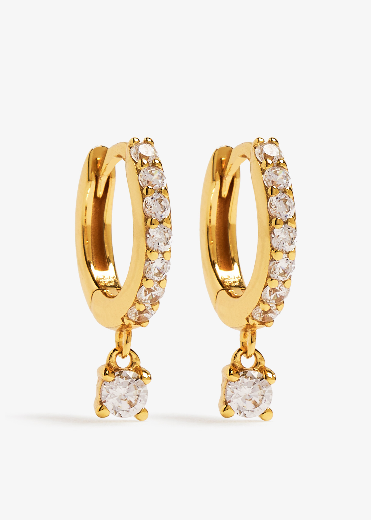 Crystal Charm huggies, Gold
Crystal Charm huggies, Gold