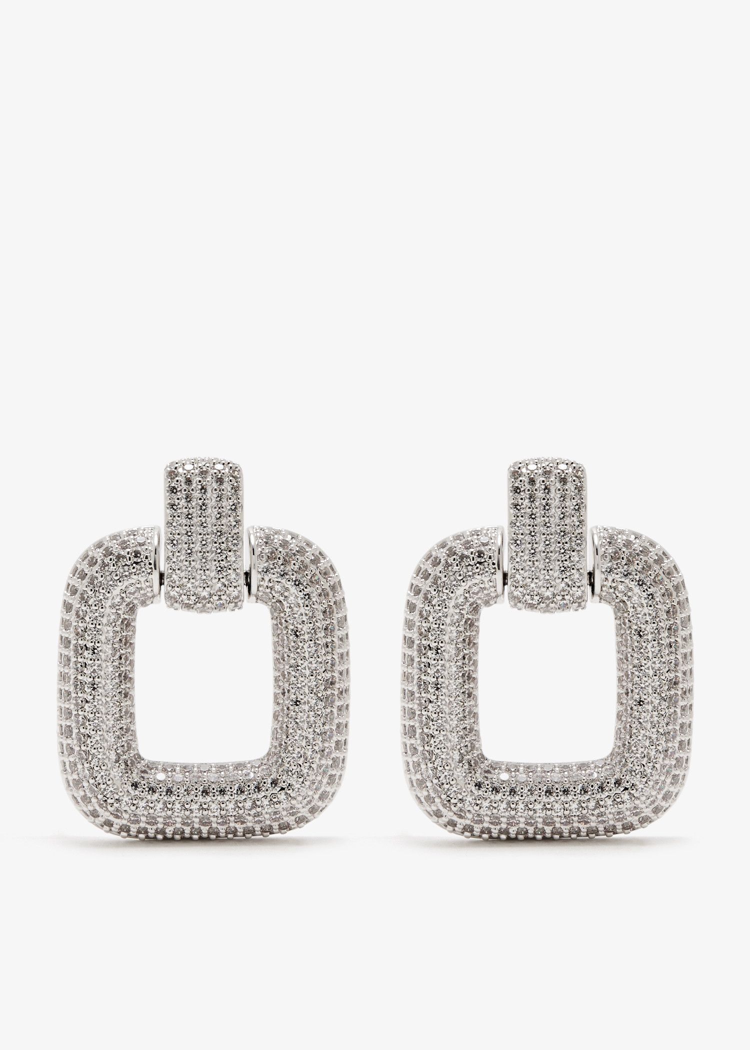 Crystal knocker earrings, Silver
Crystal knocker earrings, Silver