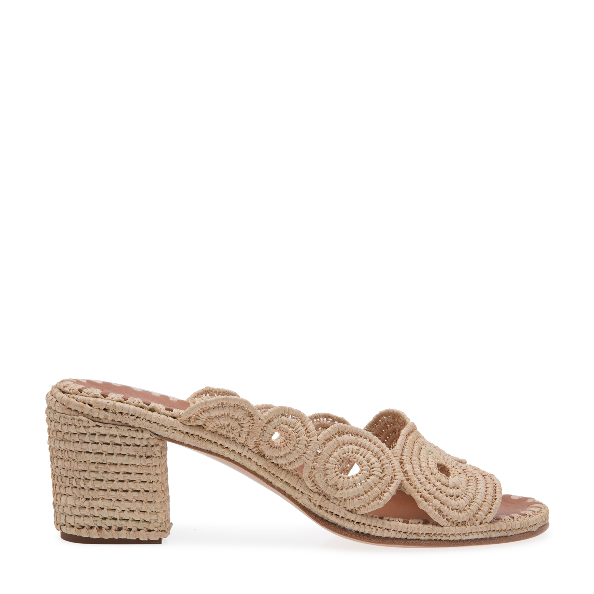 Ayoub raffia mules, Beige