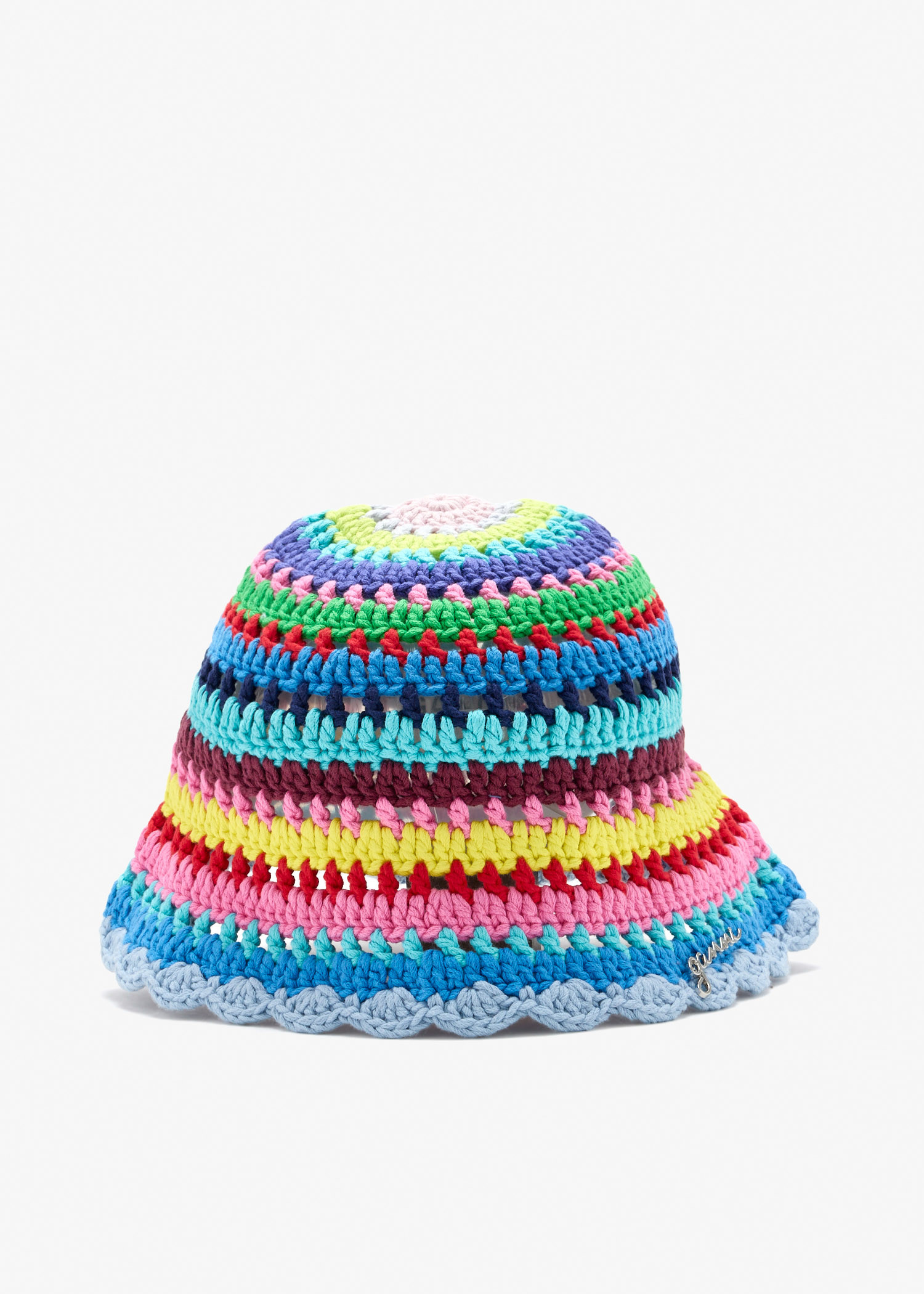 Crochet stripe bucket hat, Multicolored
Crochet stripe bucket hat, Multicolored