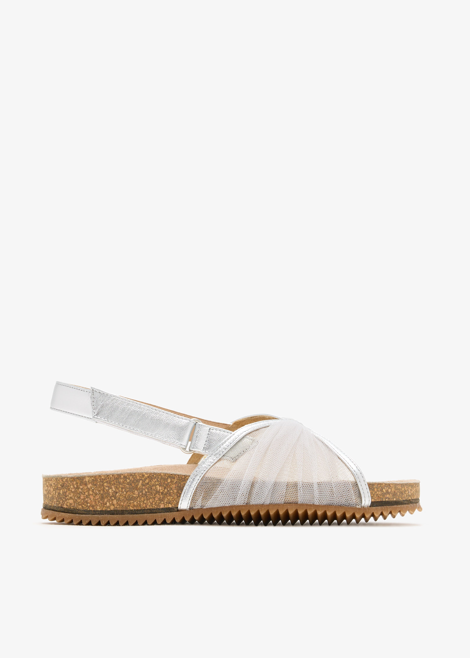 Bardot mini cork sandals, Silver
Bardot mini cork sandals, Silver