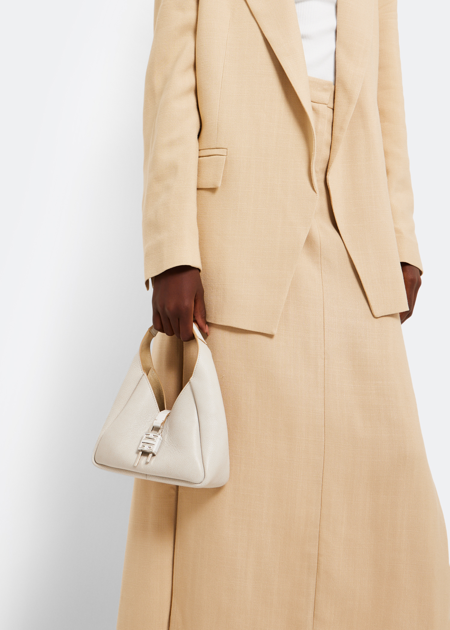 Mini G-Hobo bag, White