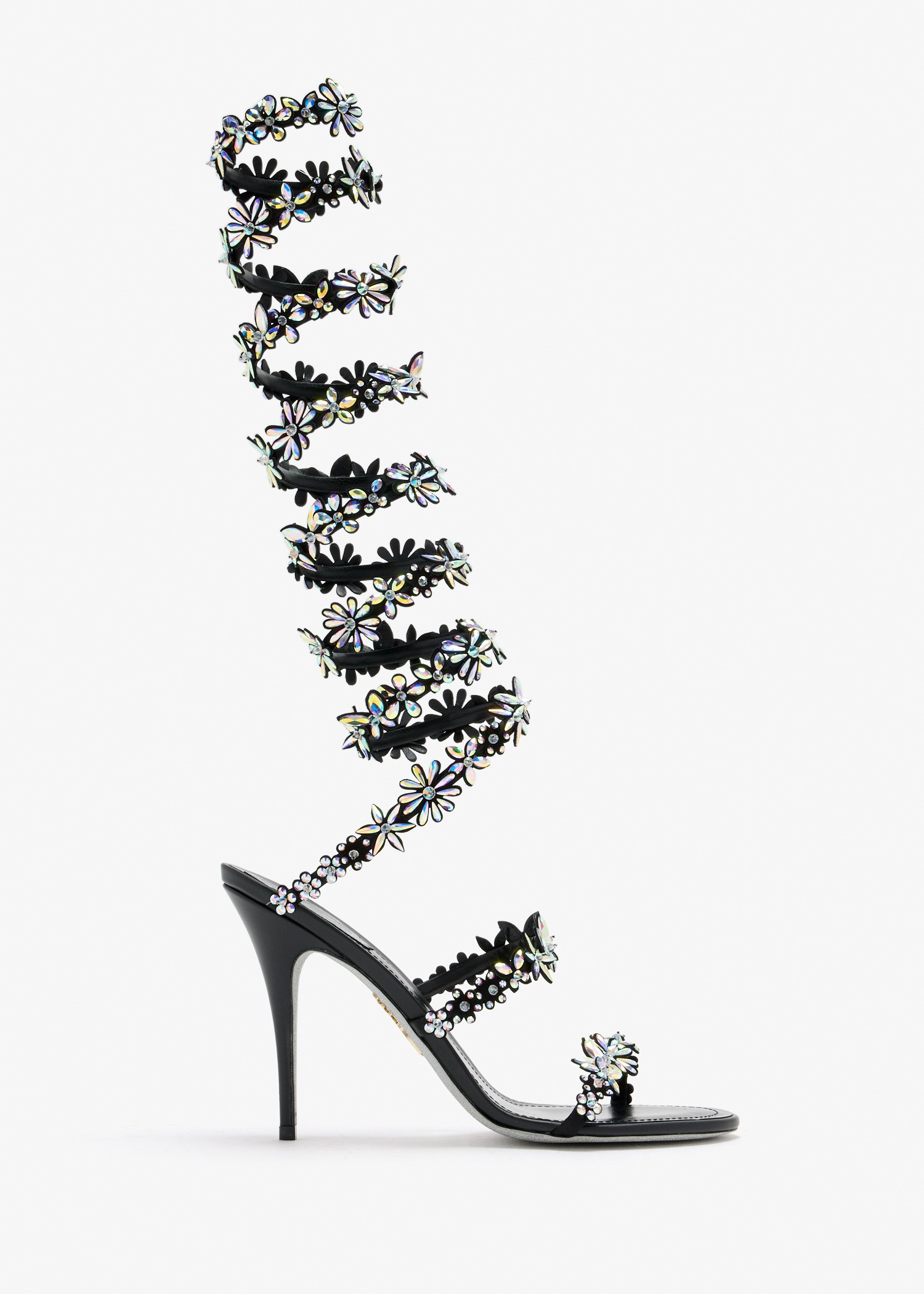 Eva crystal-embellished sandals, Black
Eva crystal-embellished sandals, Black