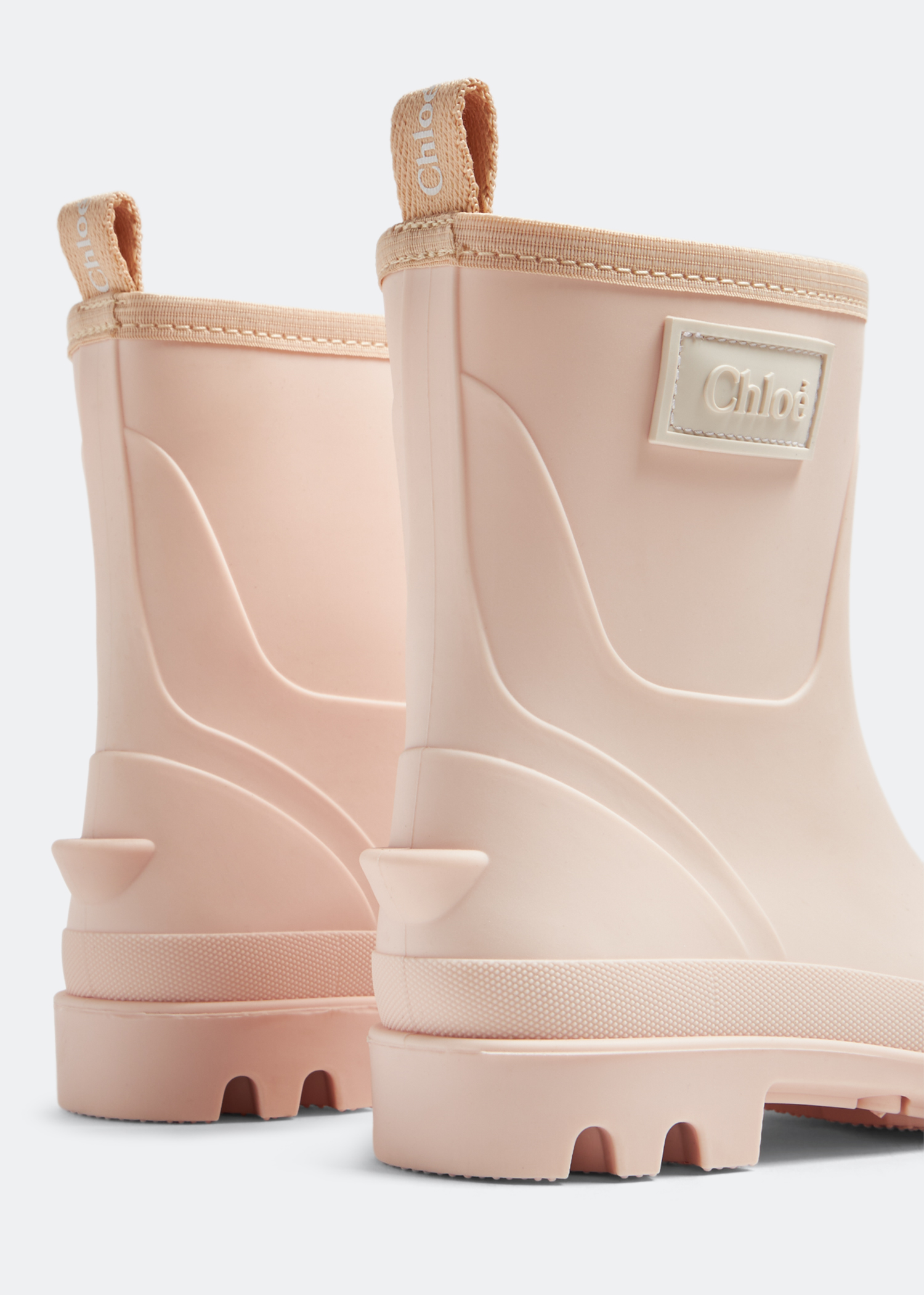 Logo-patch wellies, Pink
