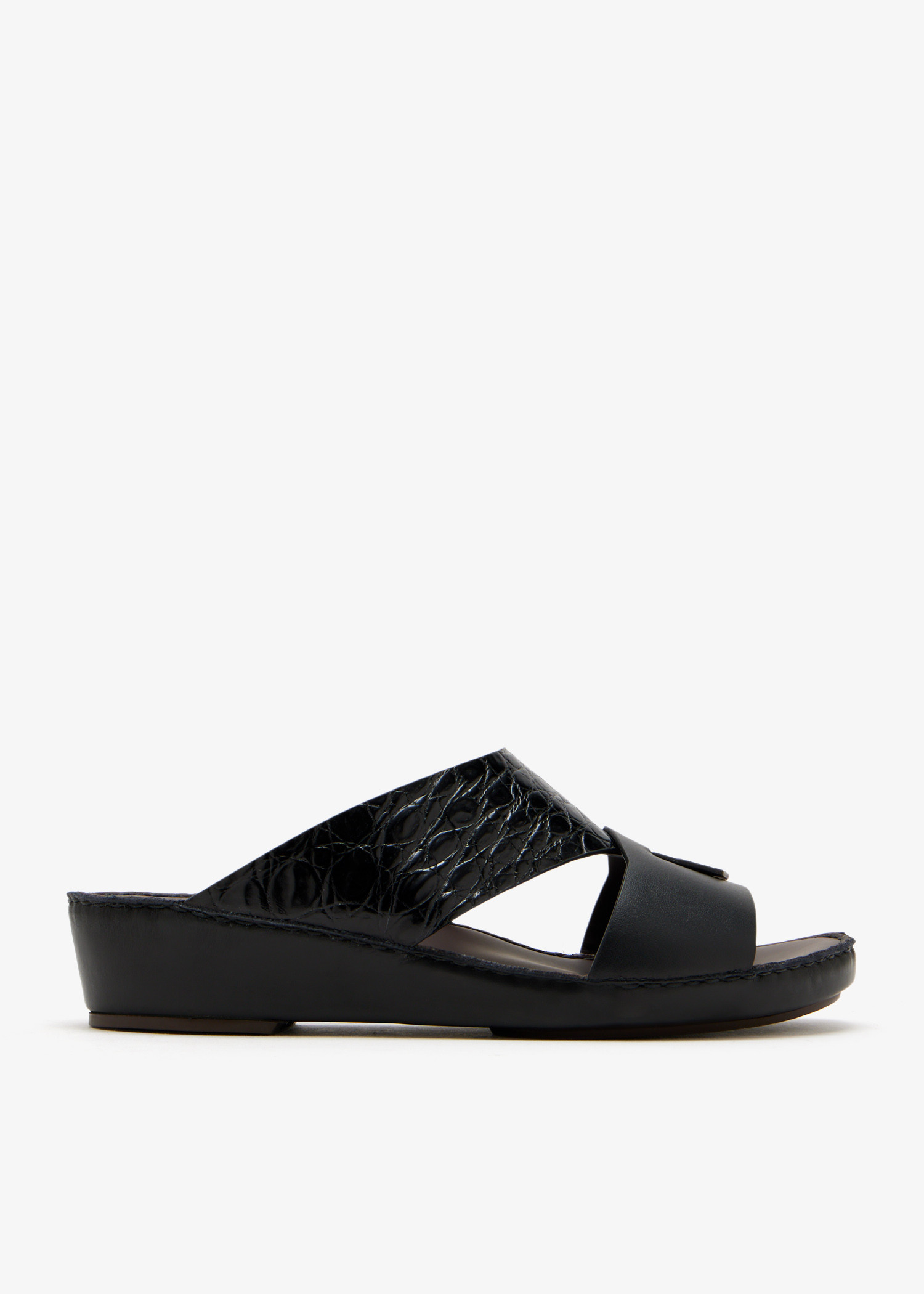 Piega Cucire duo leather sandals, Black
Piega Cucire duo leather sandals, Black