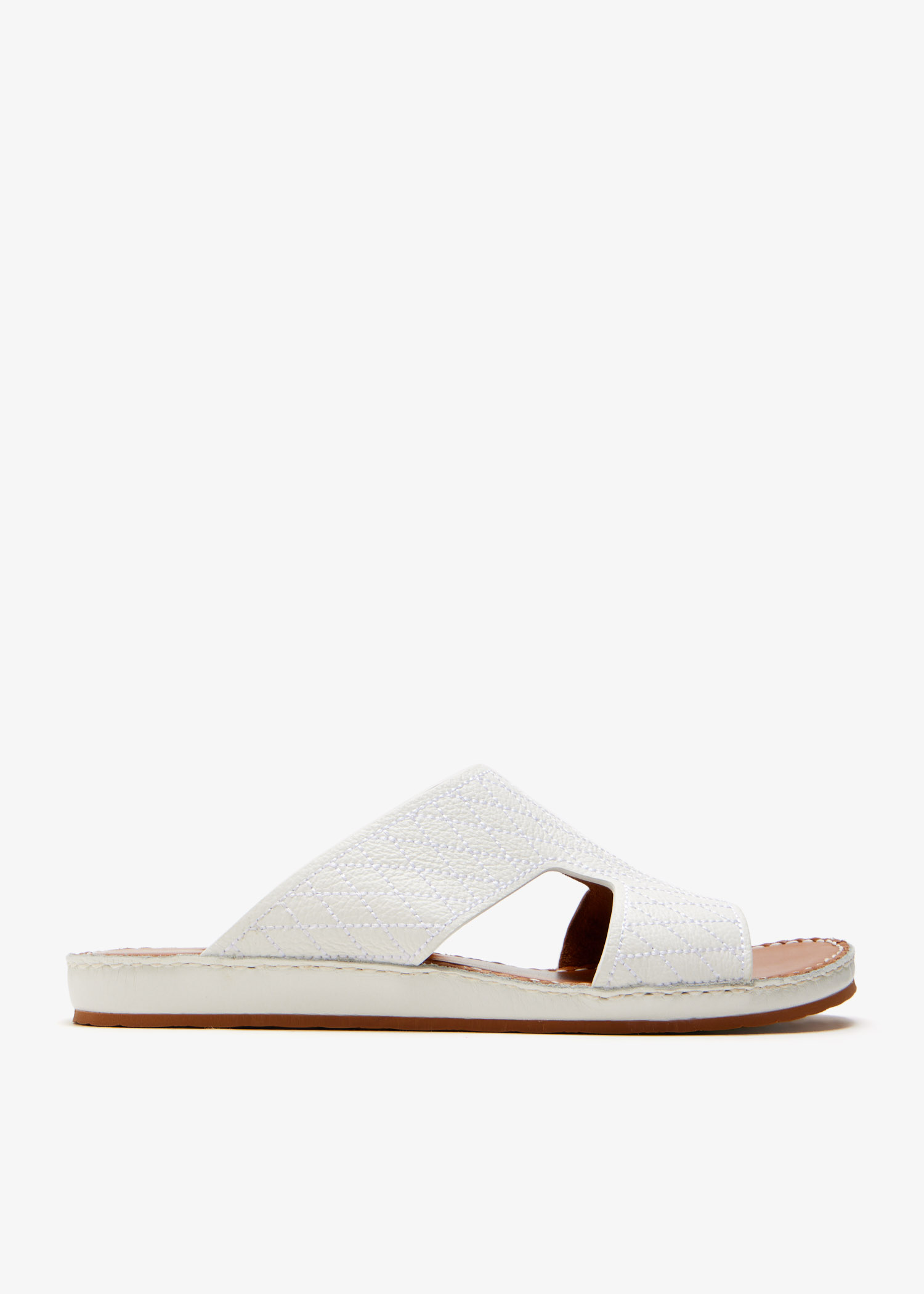 Western Rombi Deercalf sandals, White
Western Rombi Deercalf sandals, White