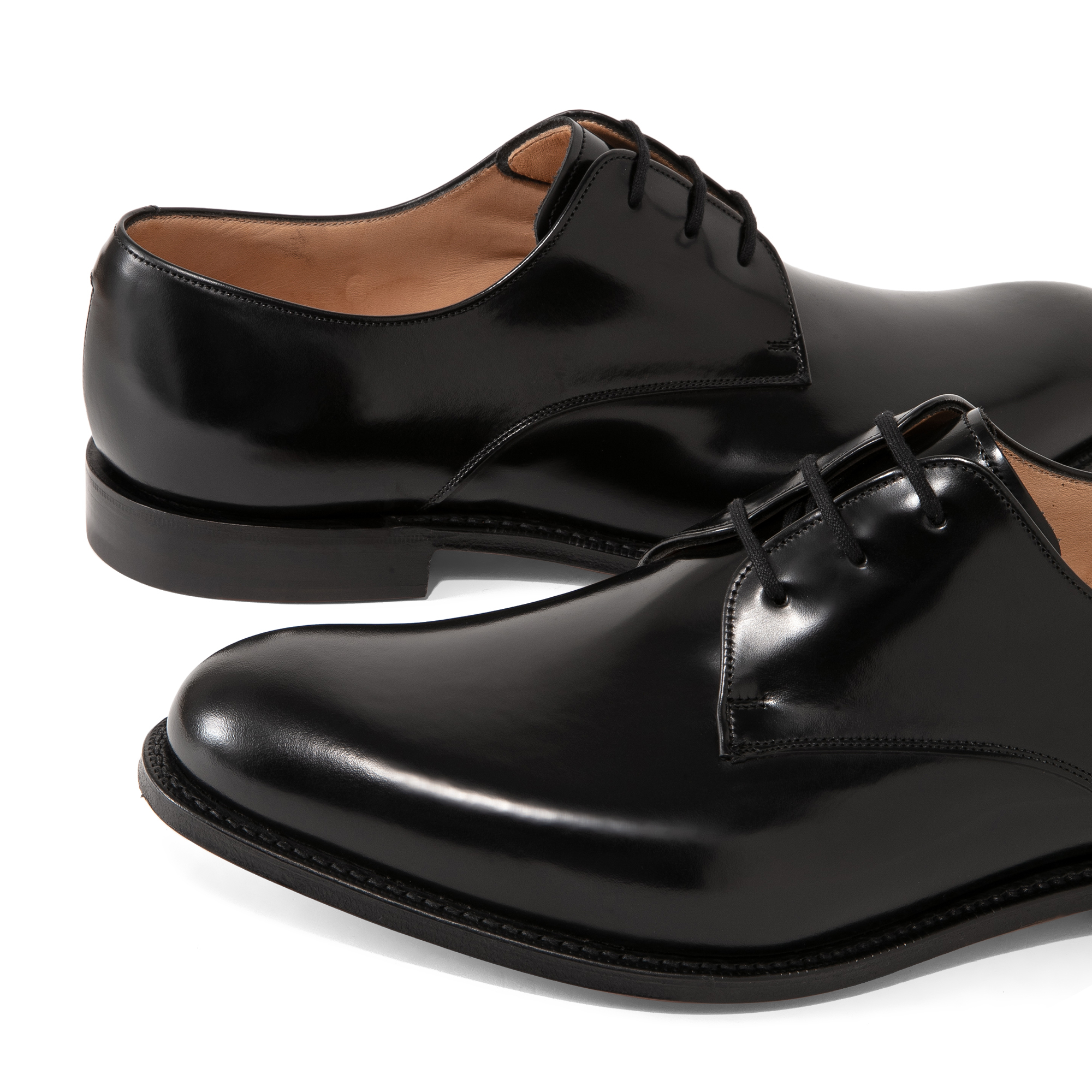 Oslo leather derby shoes, Black