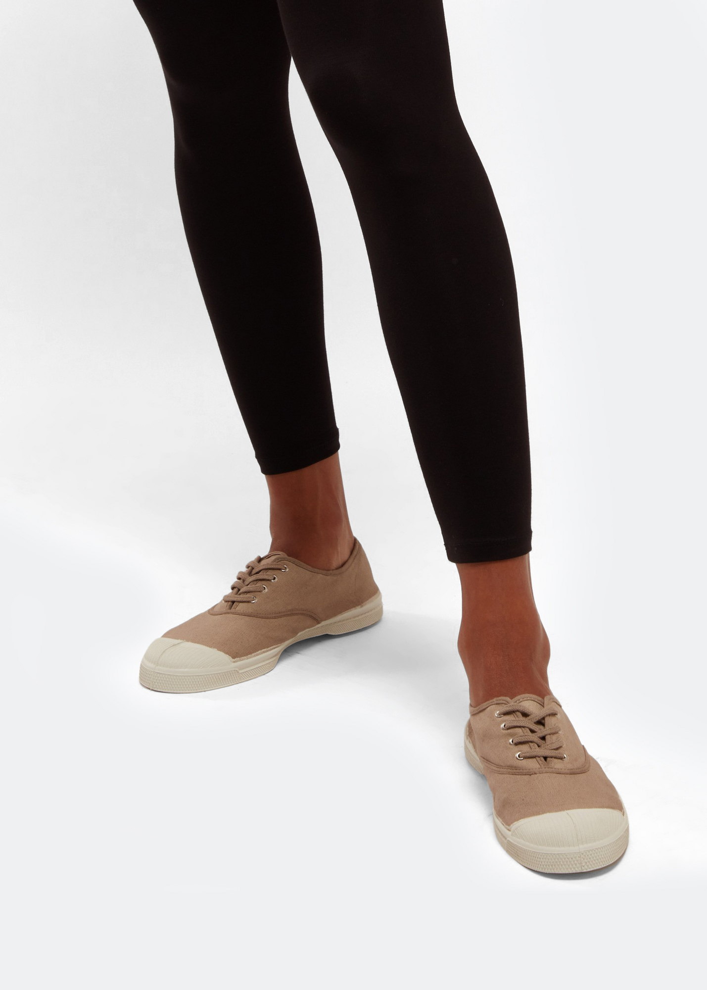 Tennis lace-up sneakers, Beige