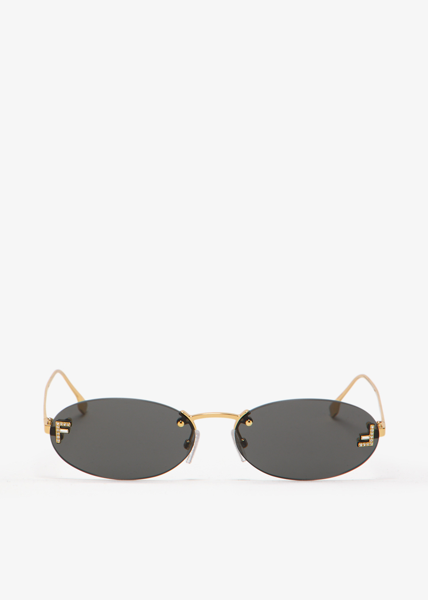 Fendi First Crystal oval sunglasses, Gold
Fendi First Crystal oval sunglasses, Gold