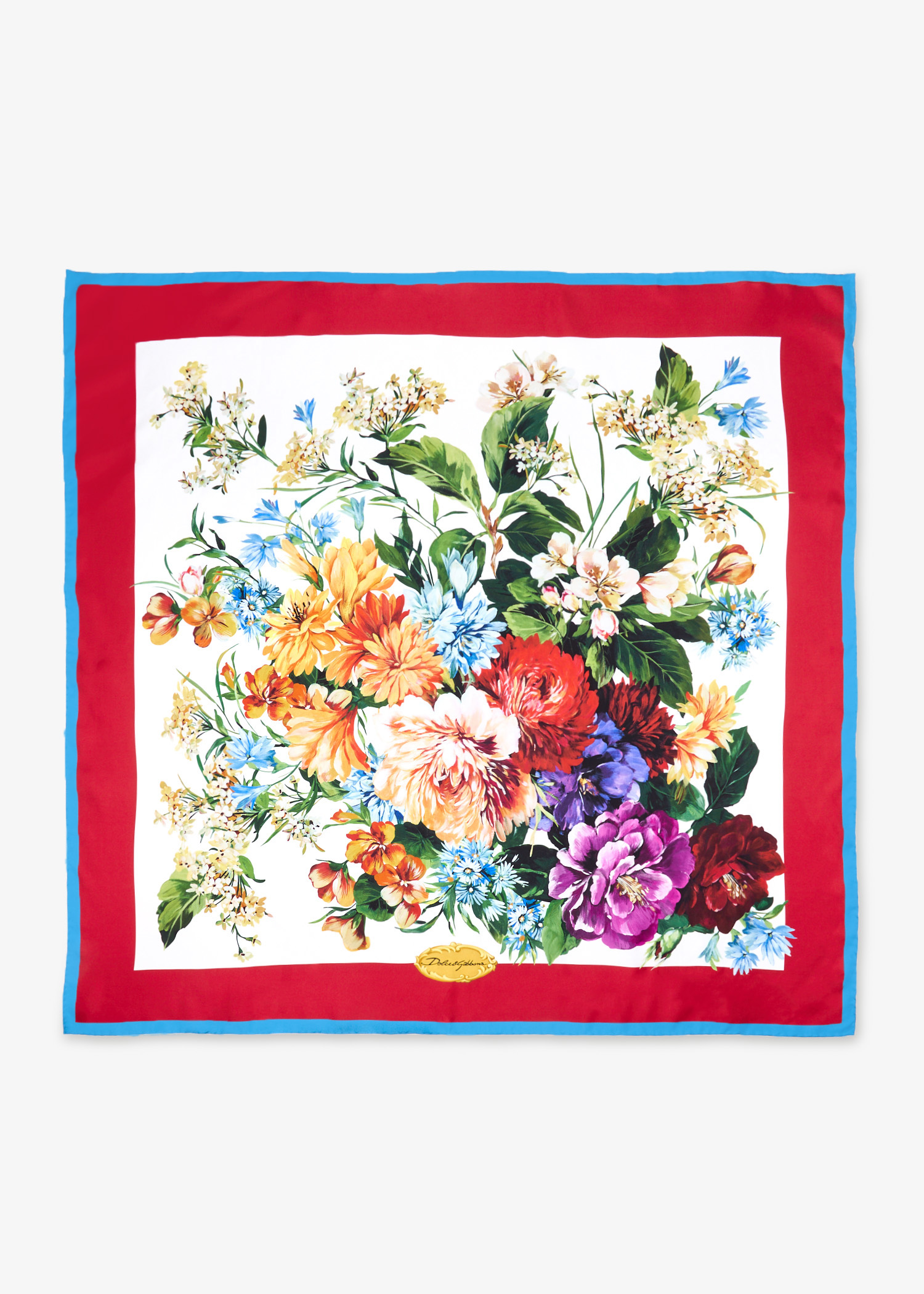 Floral-print silk twill foulard, Printed
Floral-print silk twill foulard, Printed