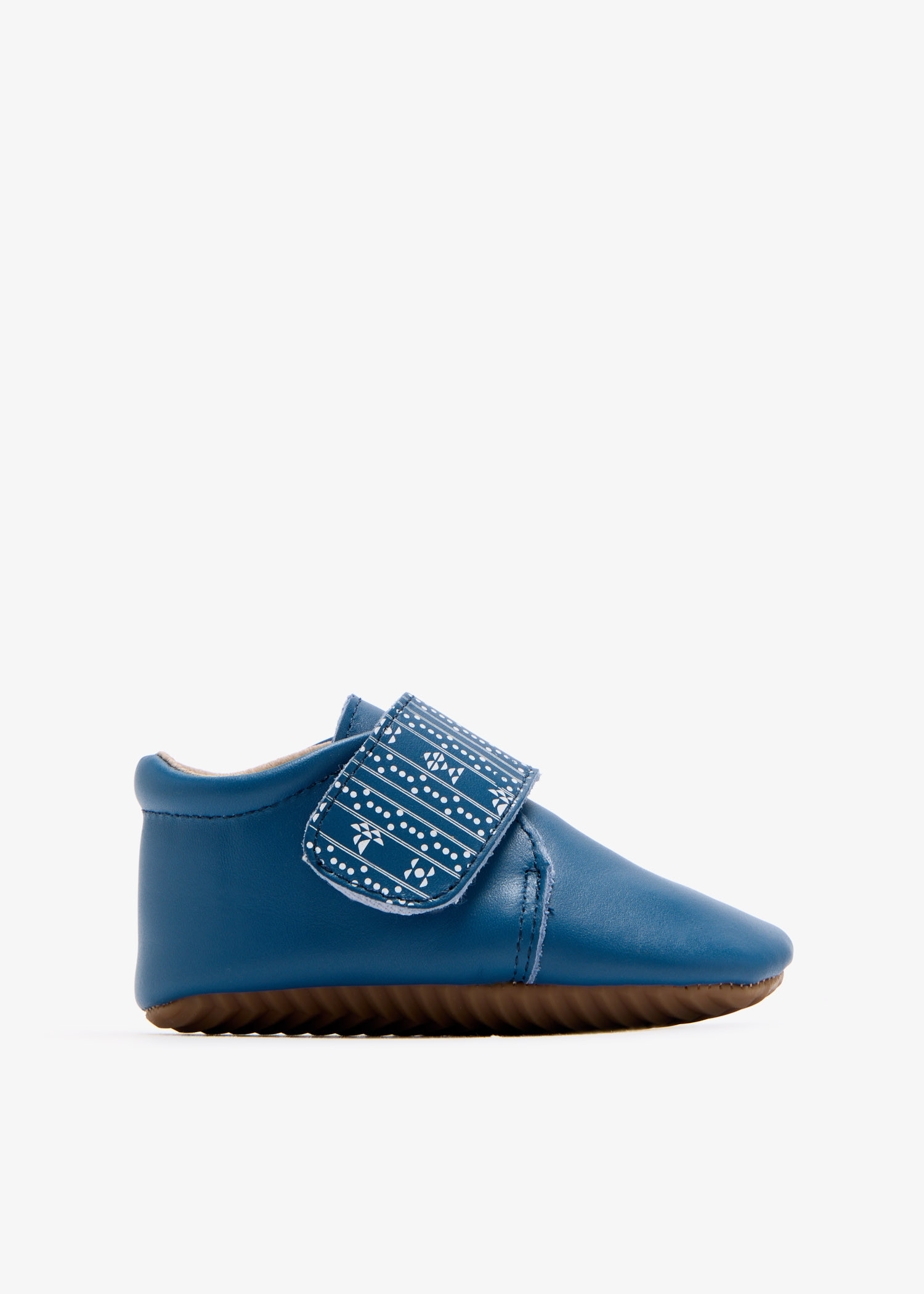 The Ghibbah Effect crib shoes, Blue
The Ghibbah Effect crib shoes, Blue