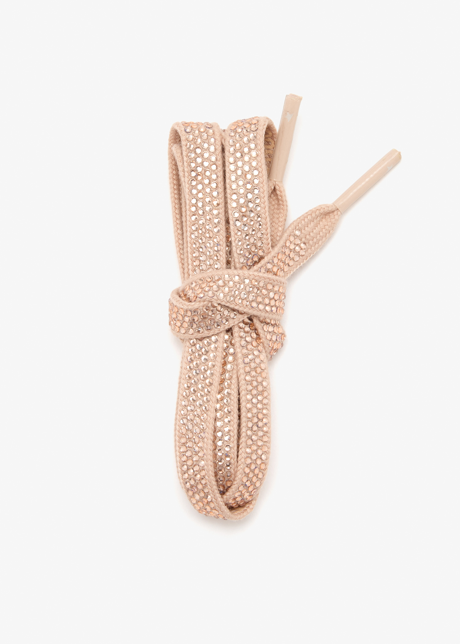 Crystal-embellished cotton laces, Beige
Crystal-embellished cotton laces, Beige
