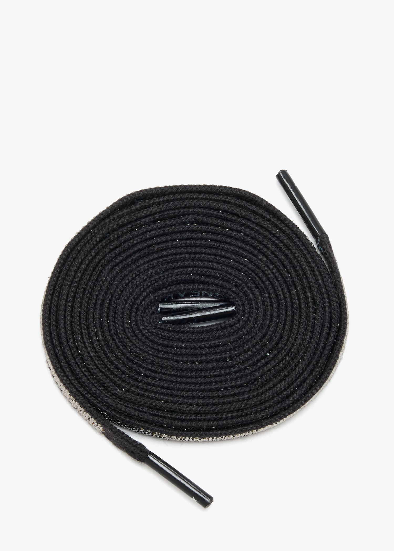 Crystal-embellished cotton laces, Black
Crystal-embellished cotton laces, Black