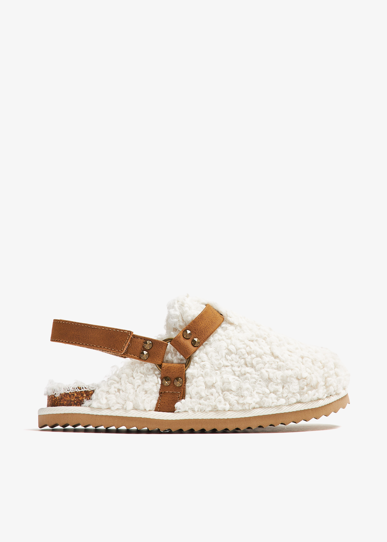 Curly furry sabots, White
Curly furry sabots, White