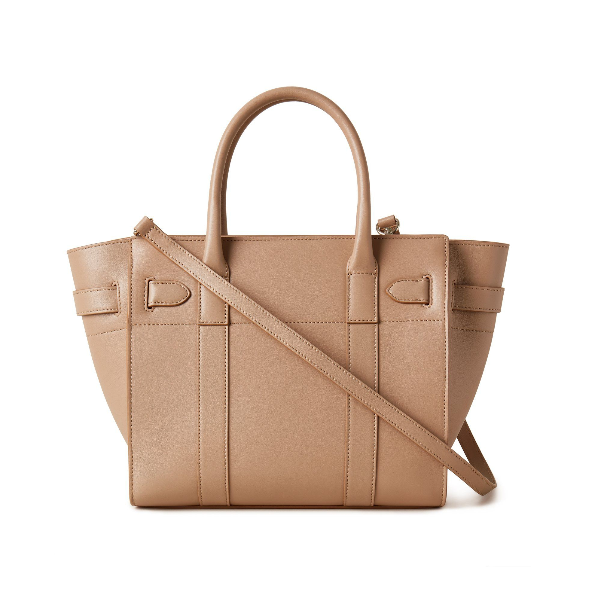 Small Zipped Bayswater bag, Beige