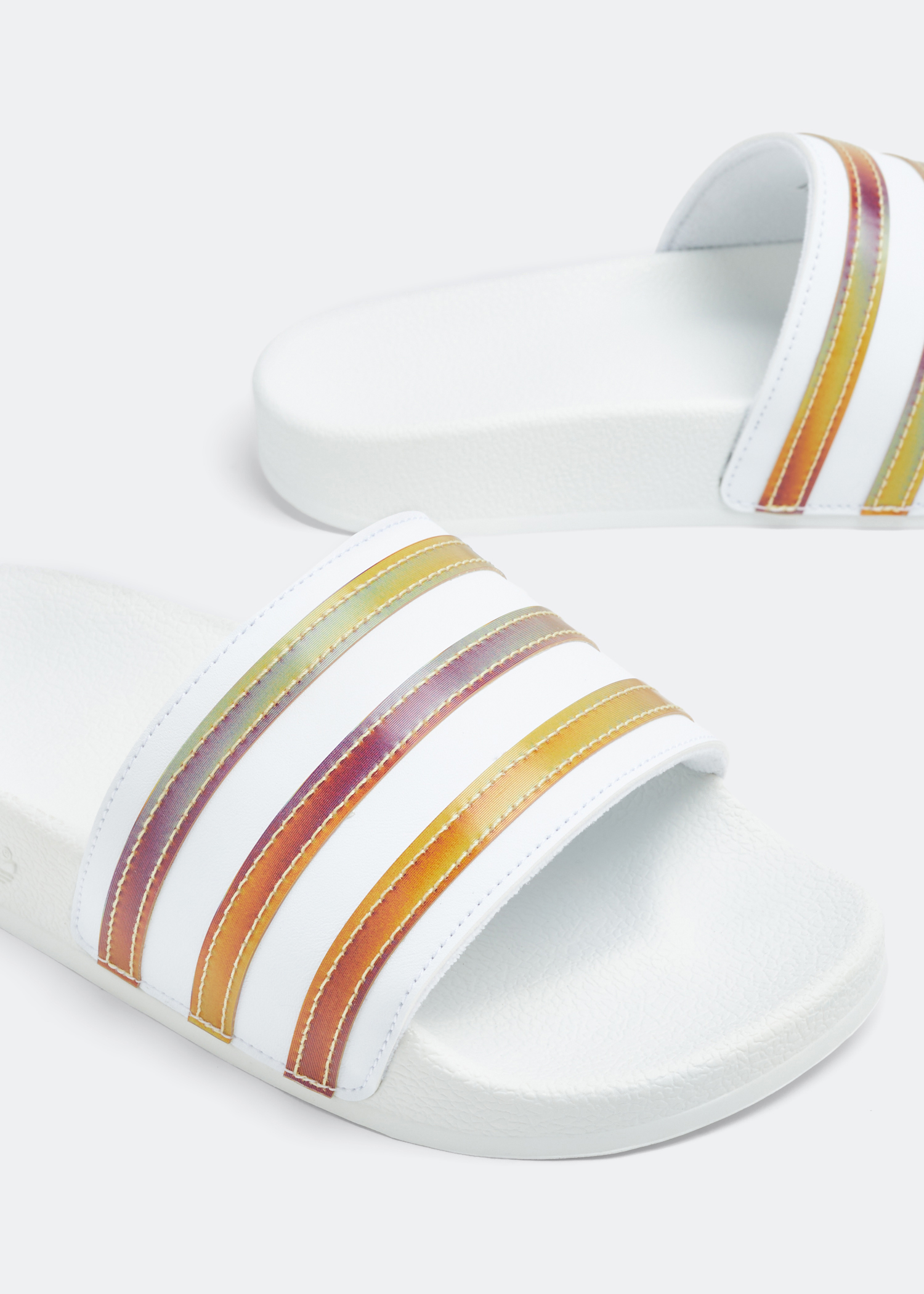 Adilette slides, White