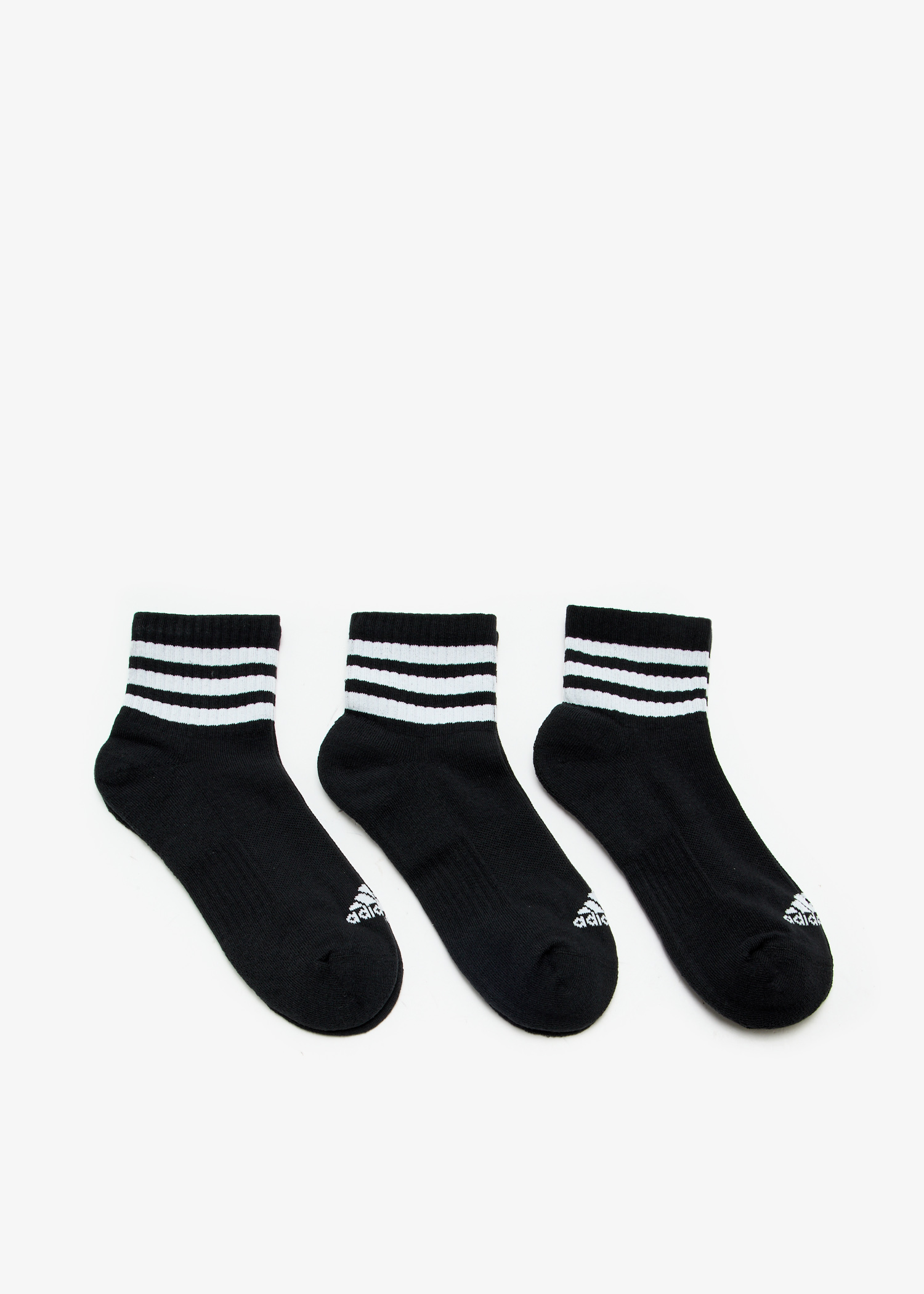Low-cut 3-Stripe crew sock set, Black
Low-cut 3-Stripe crew sock set, Black
