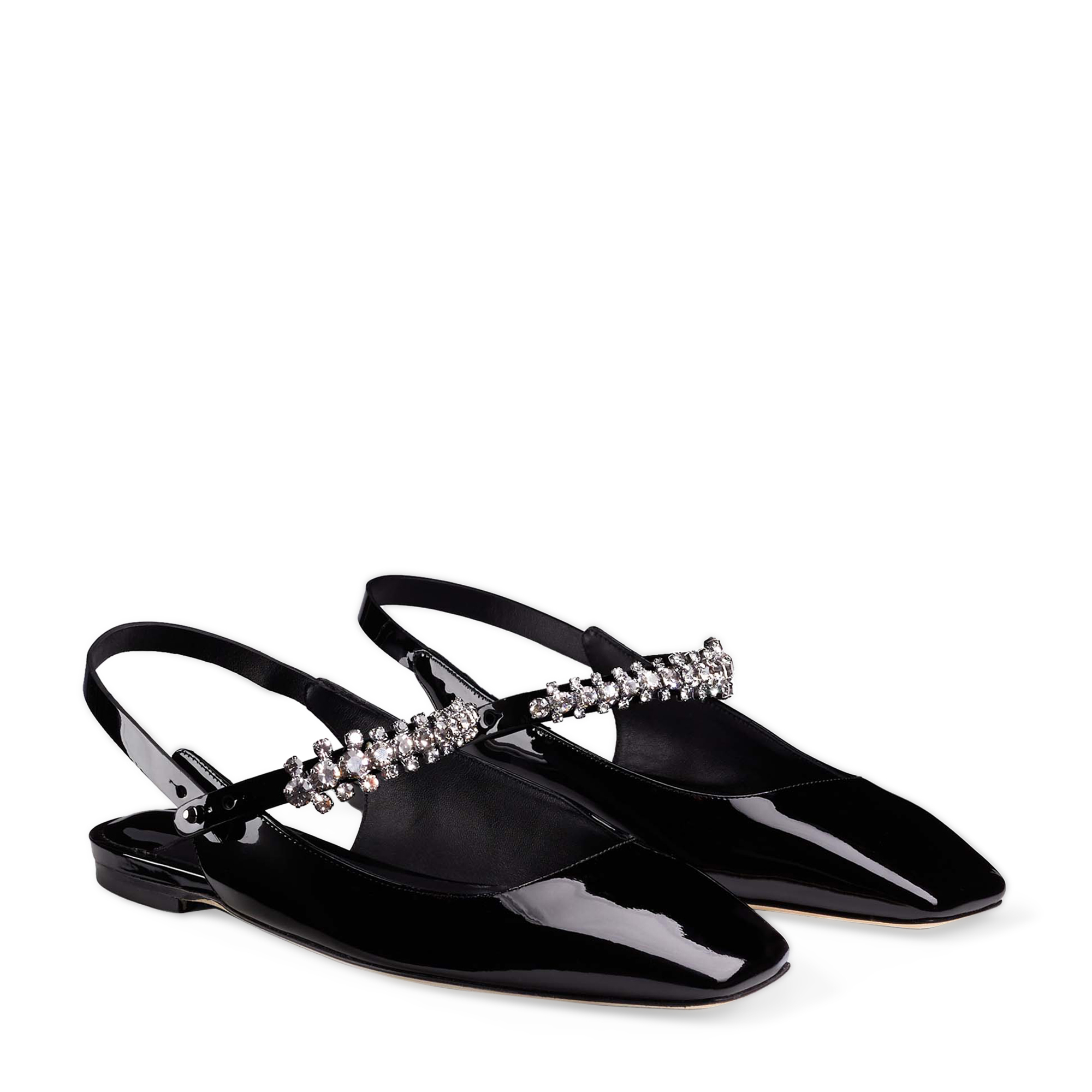 Mahdis patent flats, Black