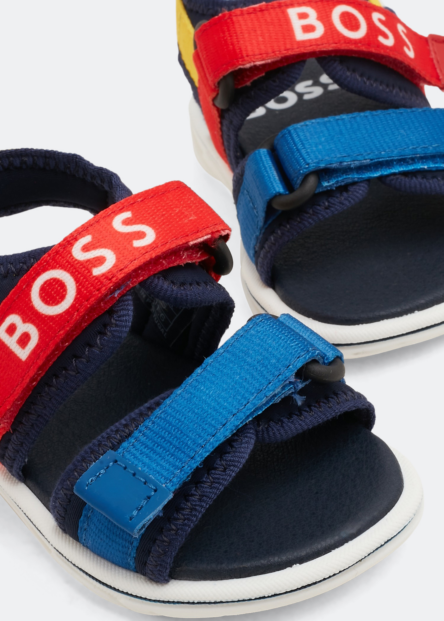 Logo sandals, Multi-coloured