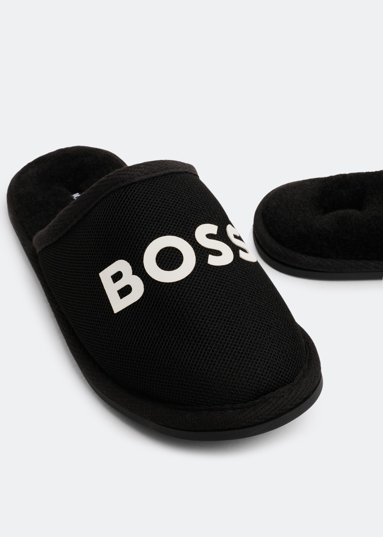 Logo slippers, Black