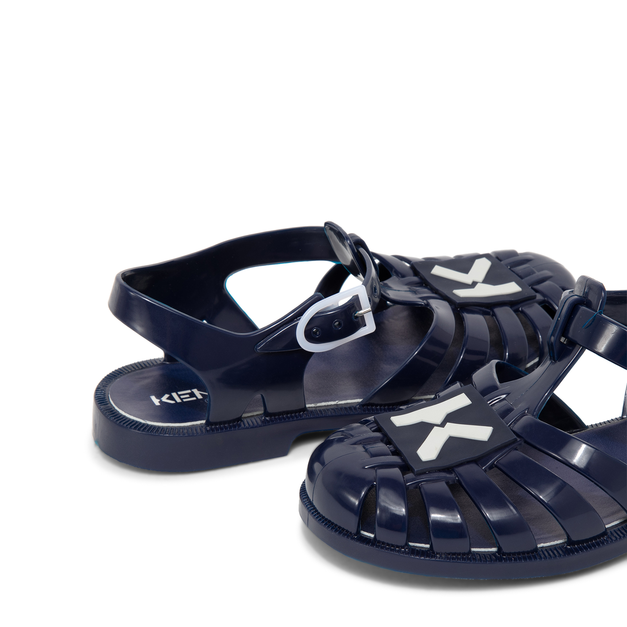 K Logo sandals, Blue