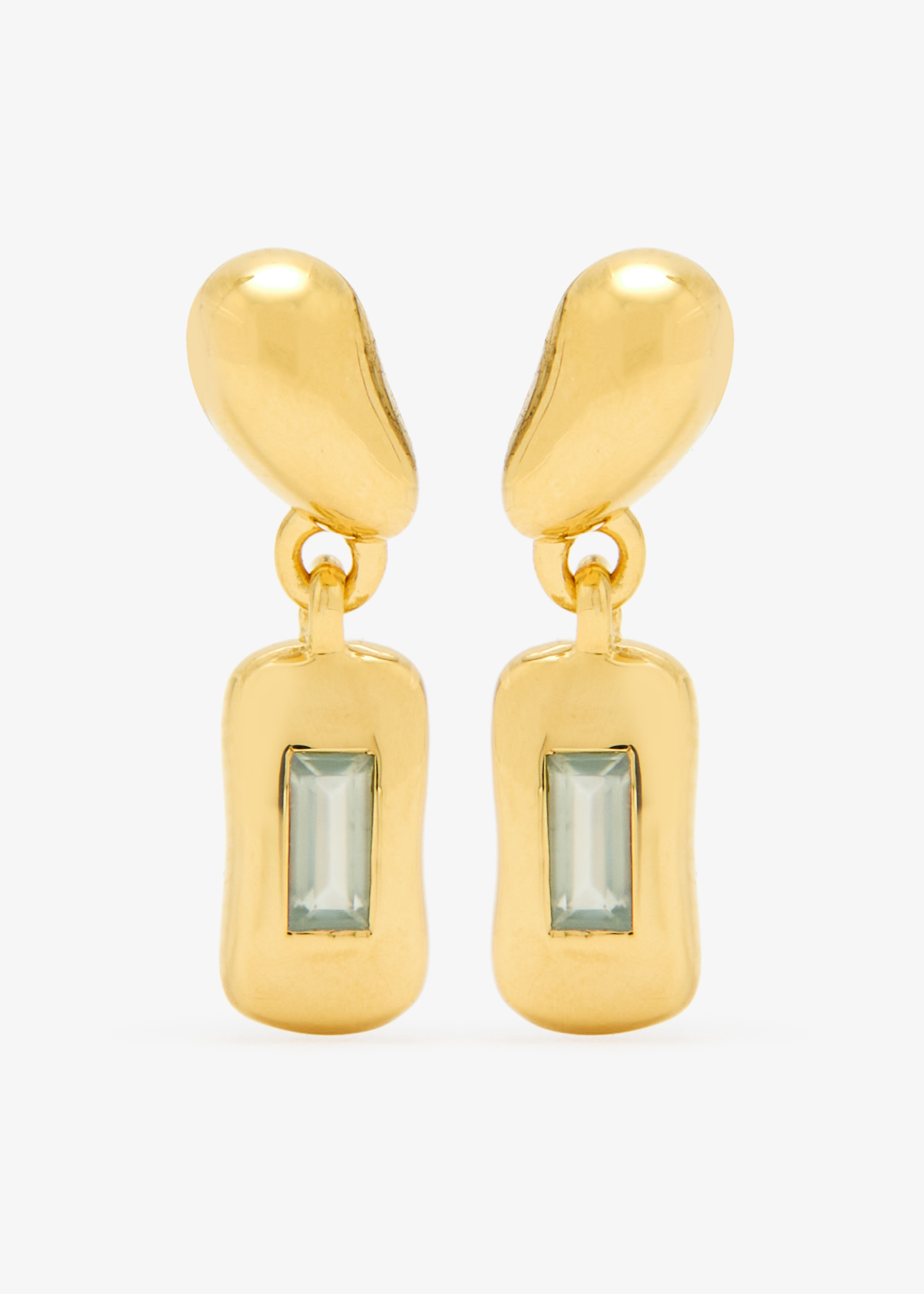 Molten Gemstone drop earrings, Gold
Molten Gemstone drop earrings, Gold
