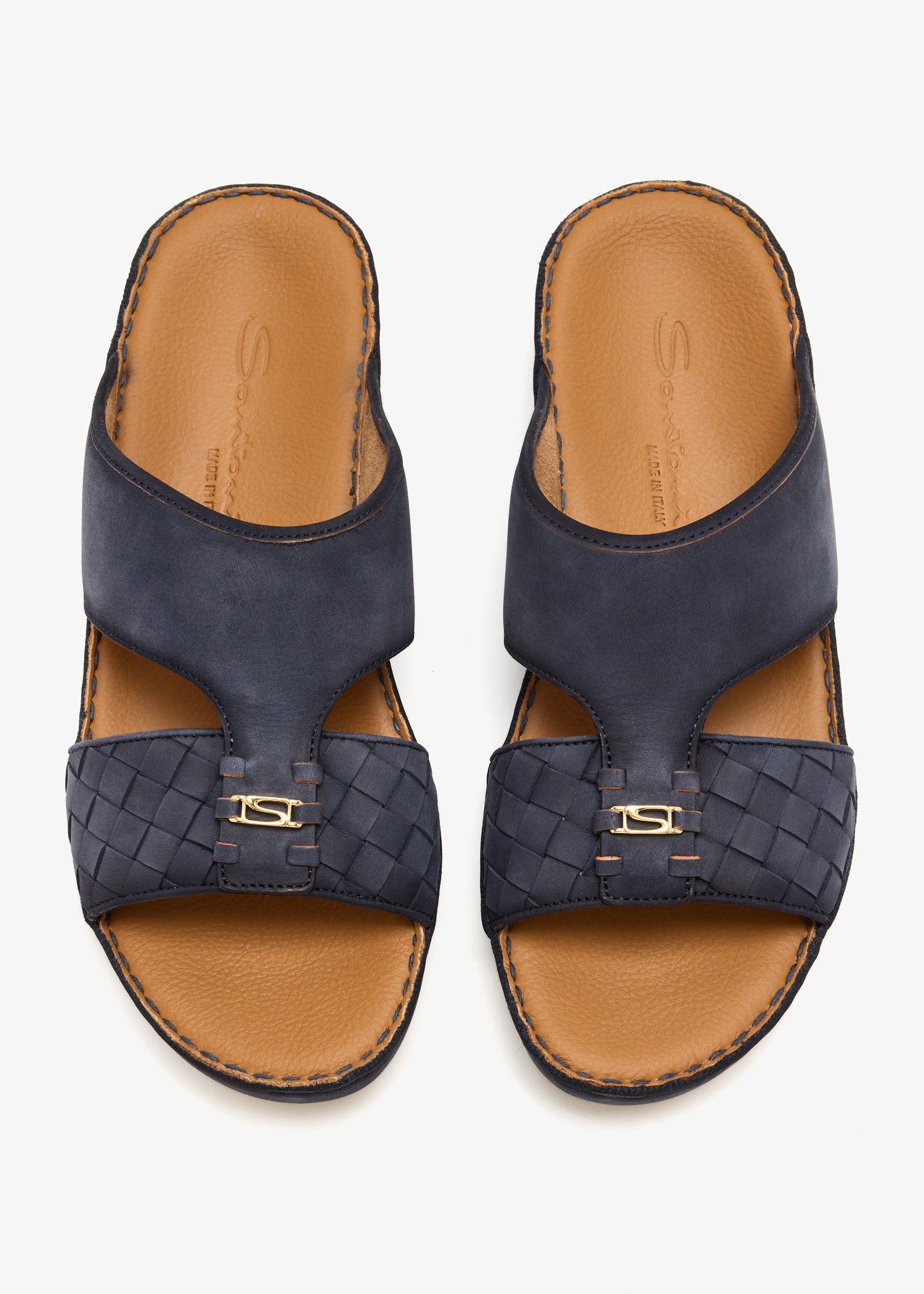 Woven suede sandals, Navy
Woven suede sandals, Navy