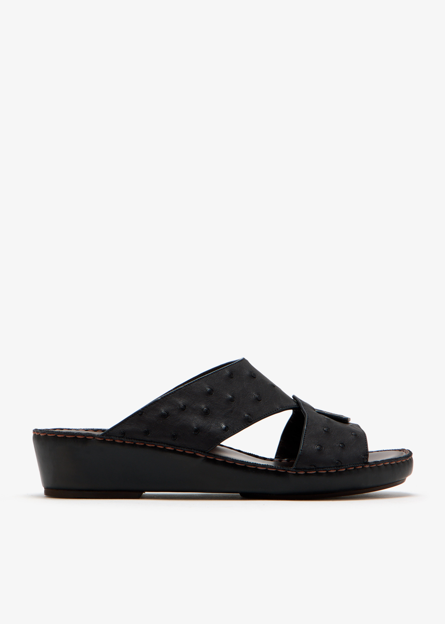 Piega Cucire ostrich leather sandals, Black
Piega Cucire ostrich leather sandals, Black