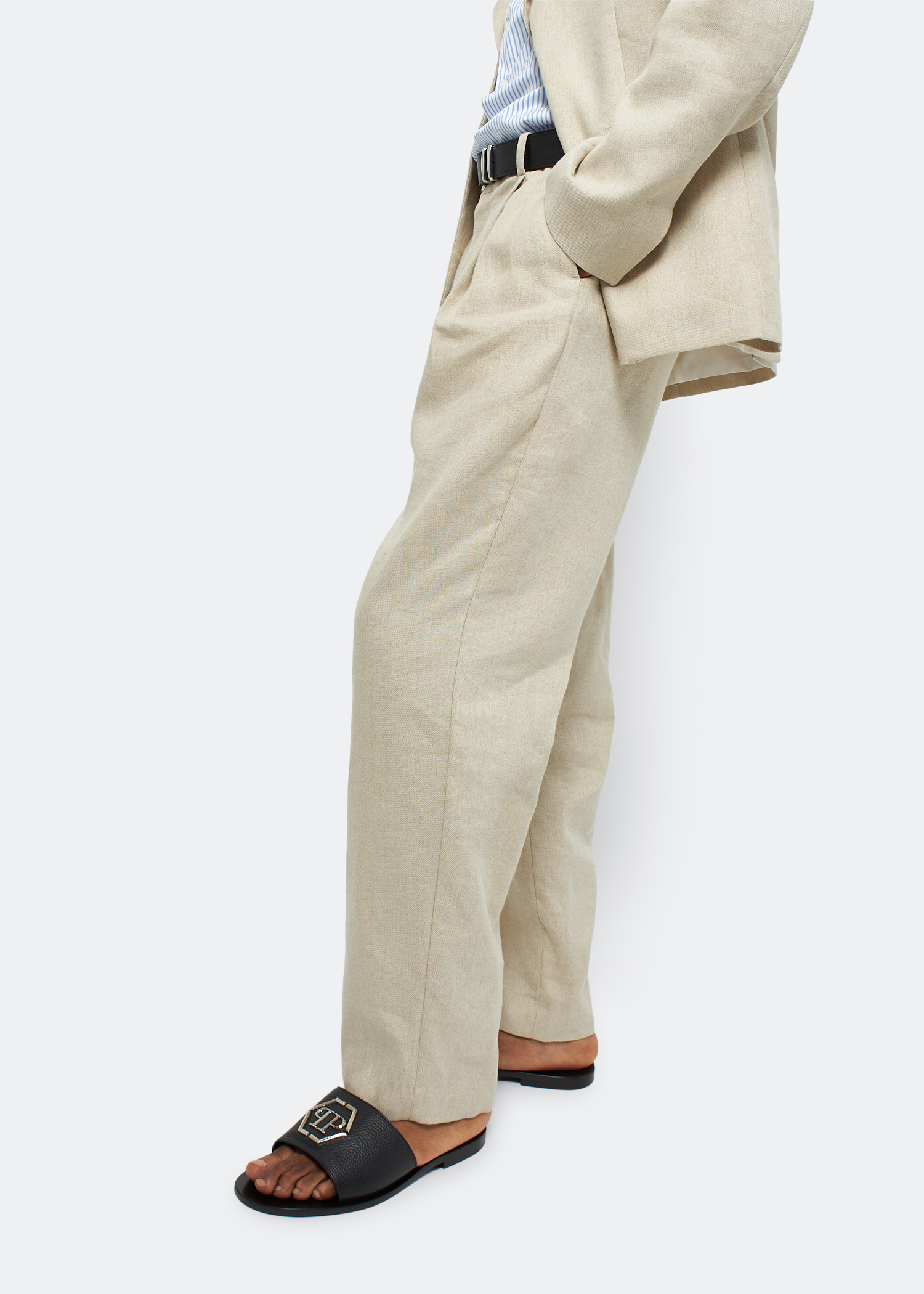 Hexagon slide sandals, Black
Hexagon slide sandals, Black