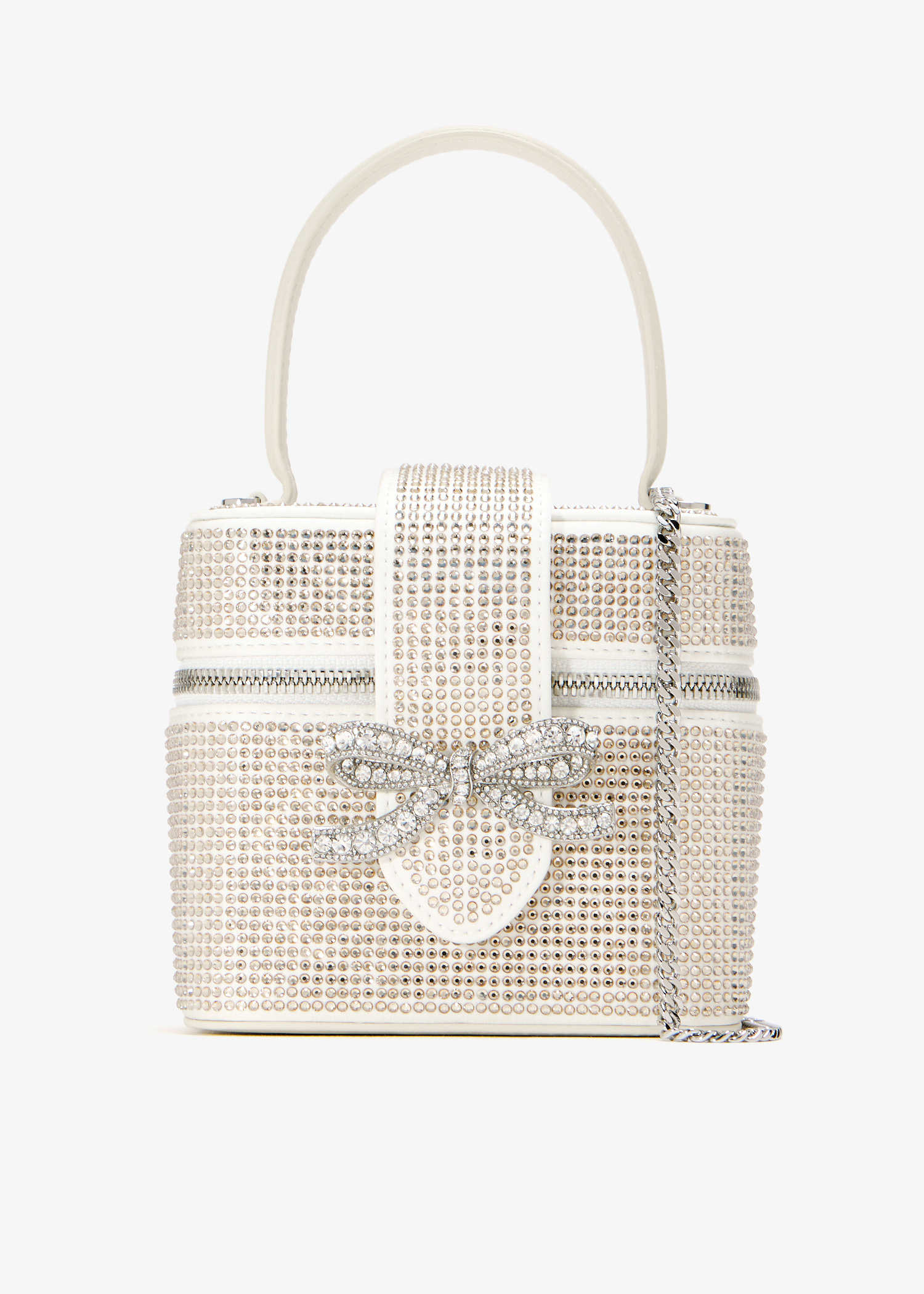 Satin Rhinestone vanity case, Beige
Satin Rhinestone vanity case, Beige