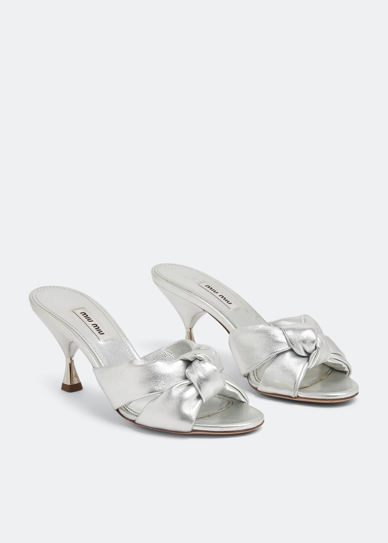 Knot sandals, Silver