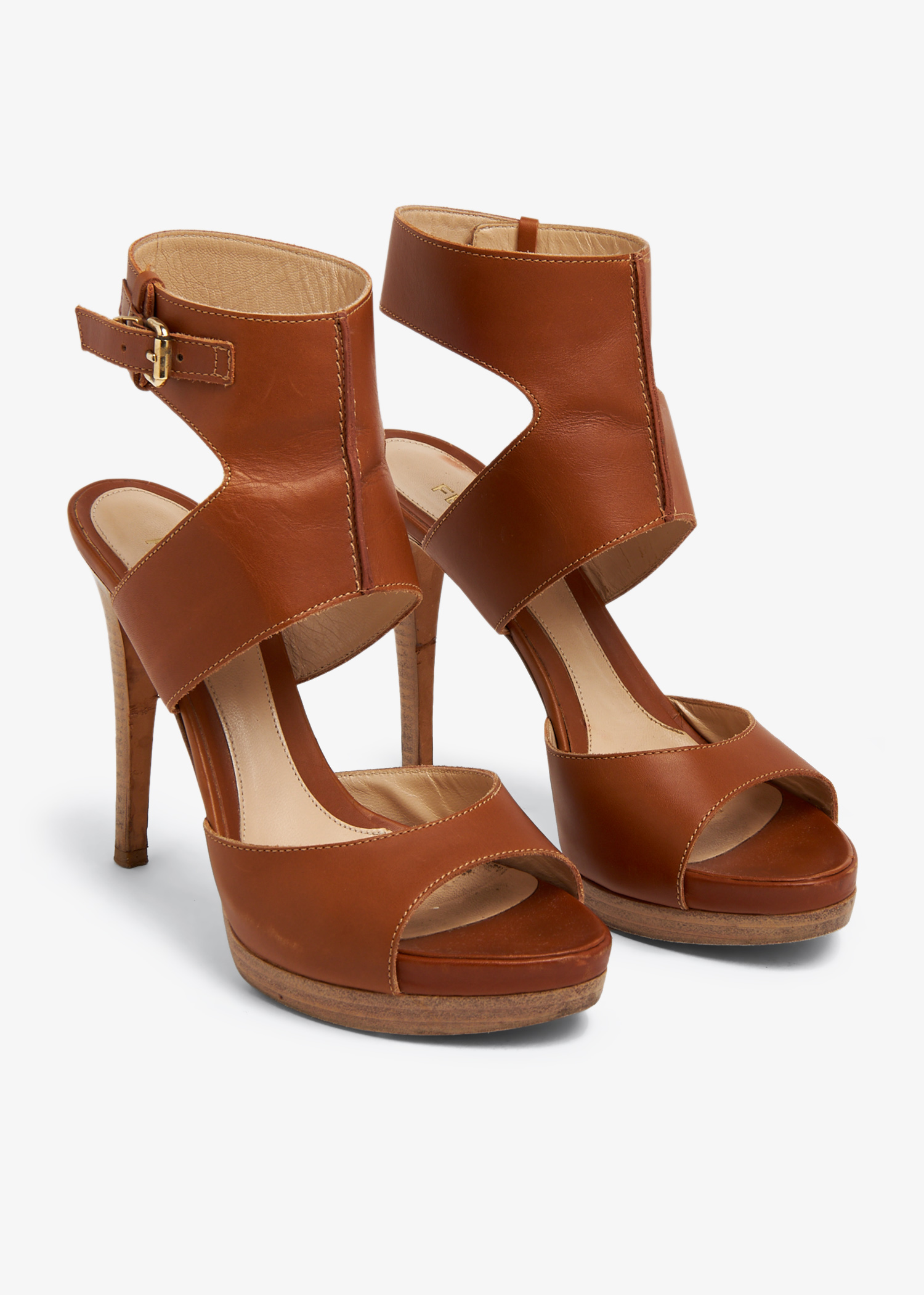 Leather sandals, Brown
