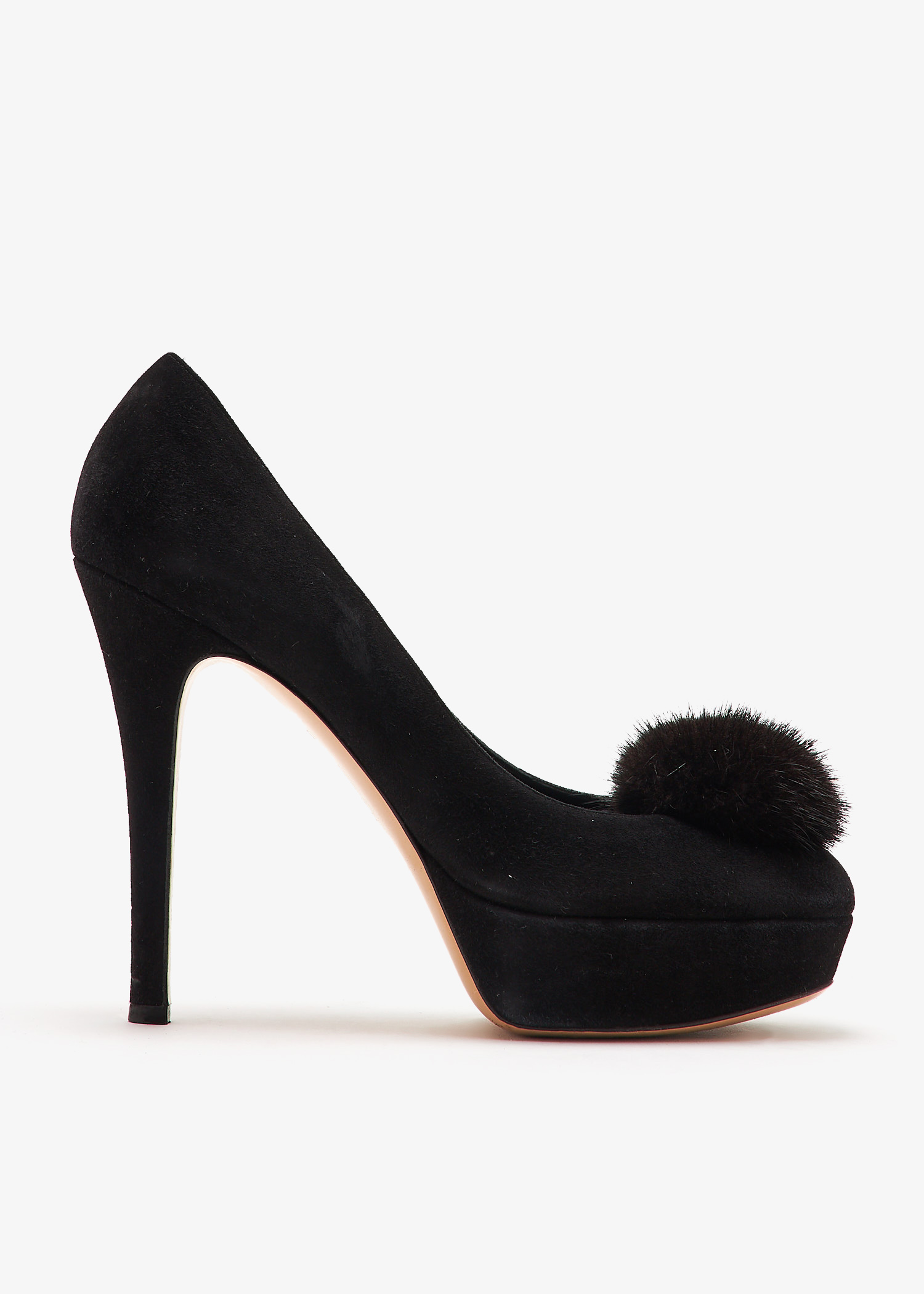 Pompom platform pumps, Black
Pompom platform pumps, Black
