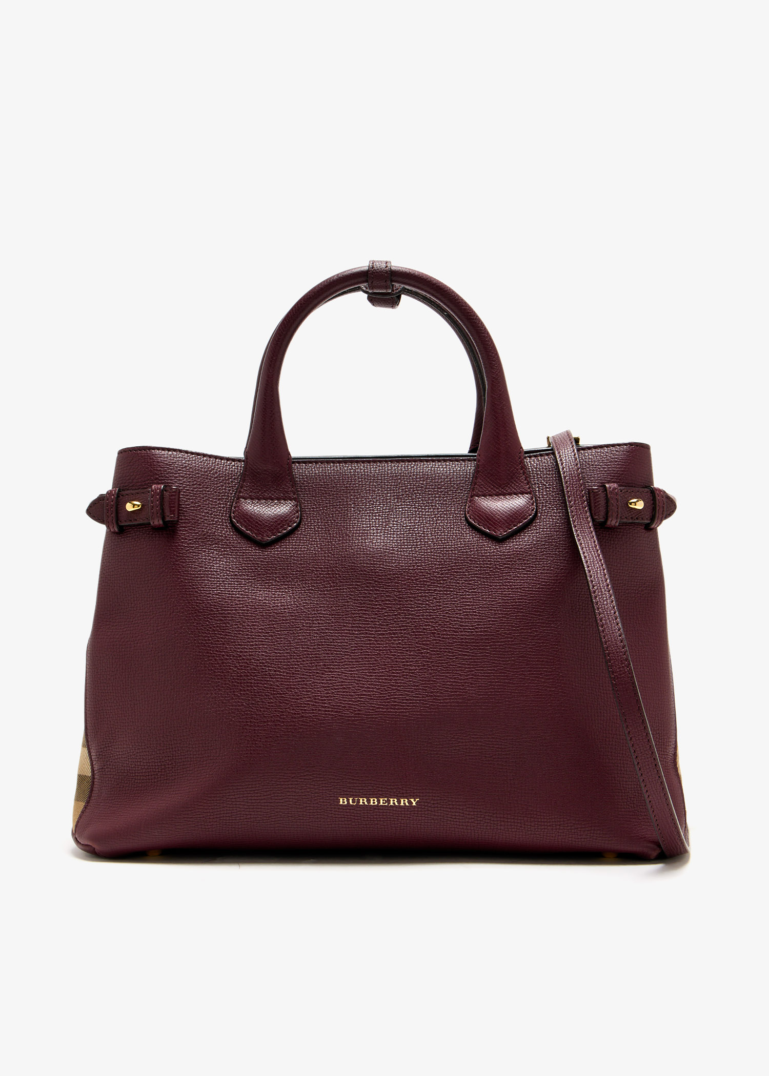 Medium Banner House Check tote bag, Burgundy
Medium Banner House Check tote bag, Burgundy
