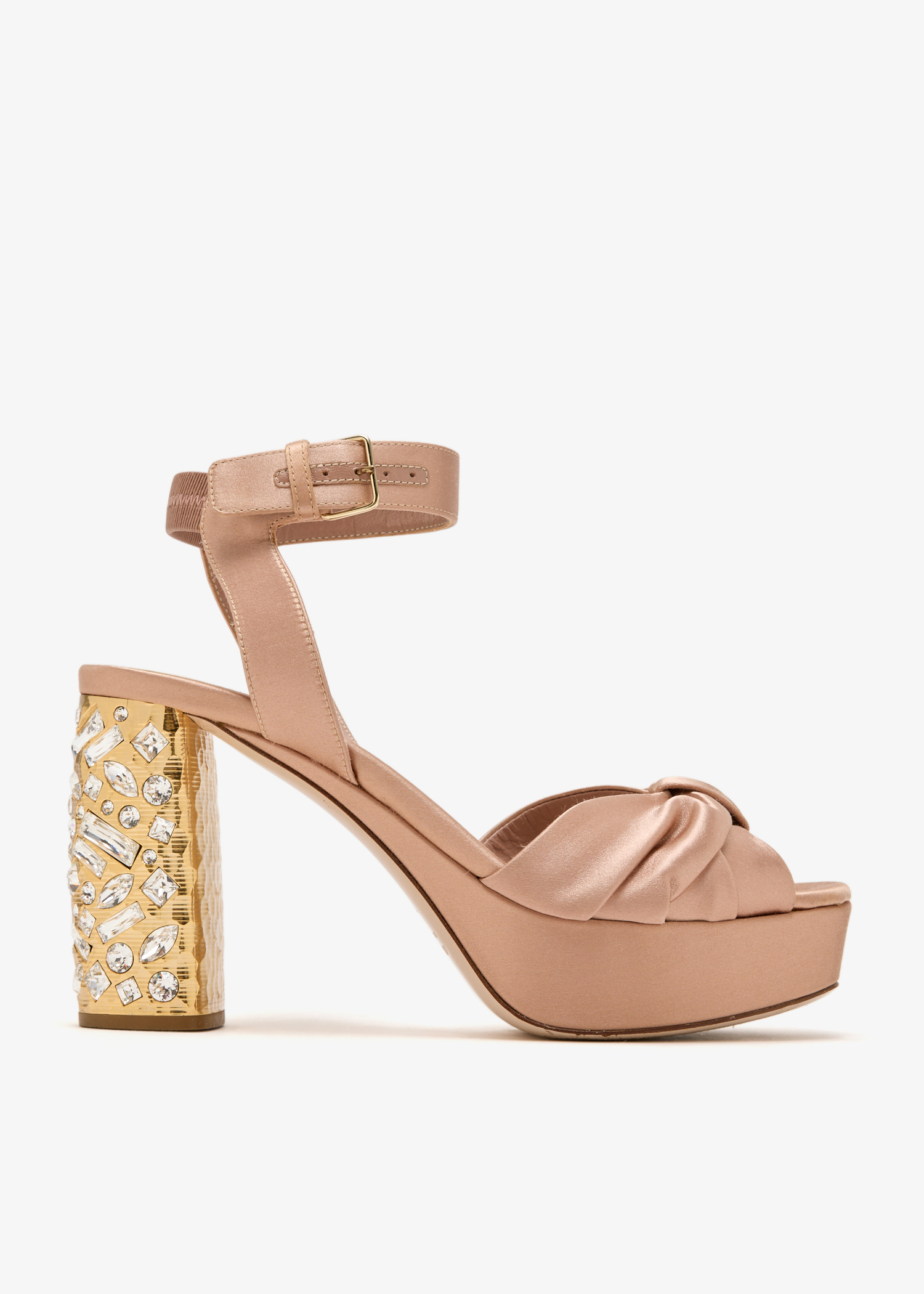 Crystal-embellished platform sandals, Beige
Crystal-embellished platform sandals, Beige