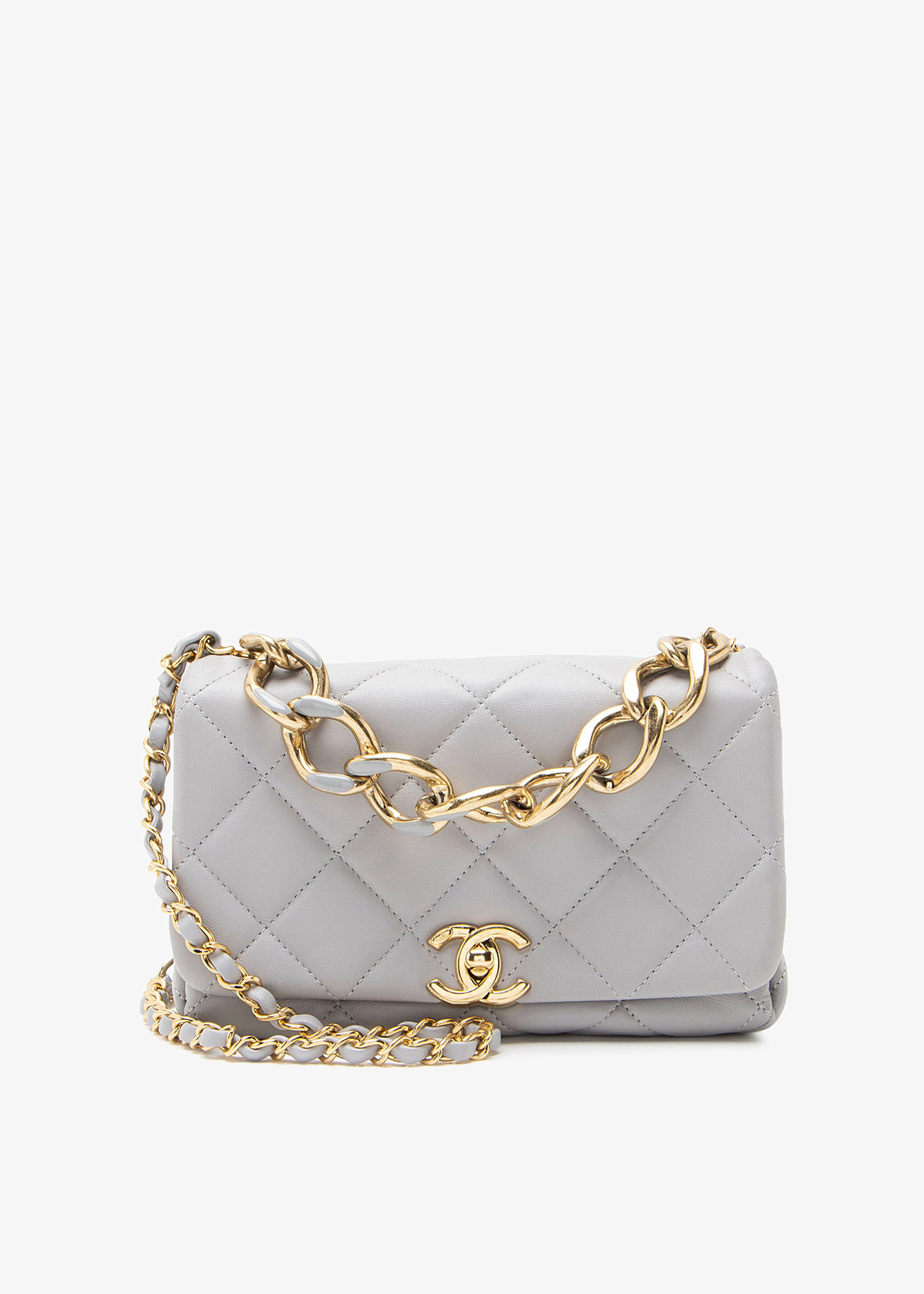 Small Color Match flap bag, Grey
Small Color Match flap bag, Grey