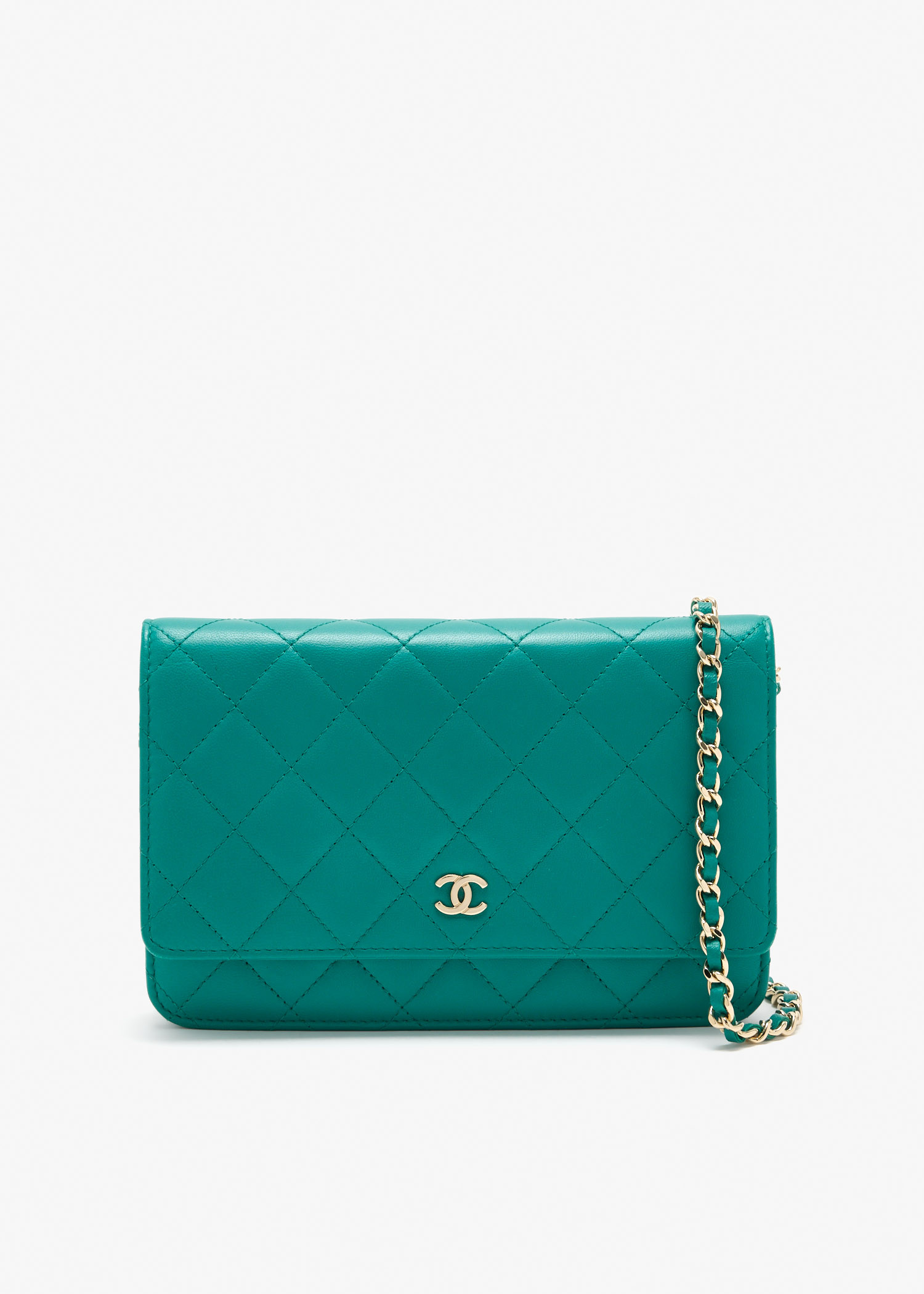 CC Quilted chain wallet, Green
CC Quilted chain wallet, Green