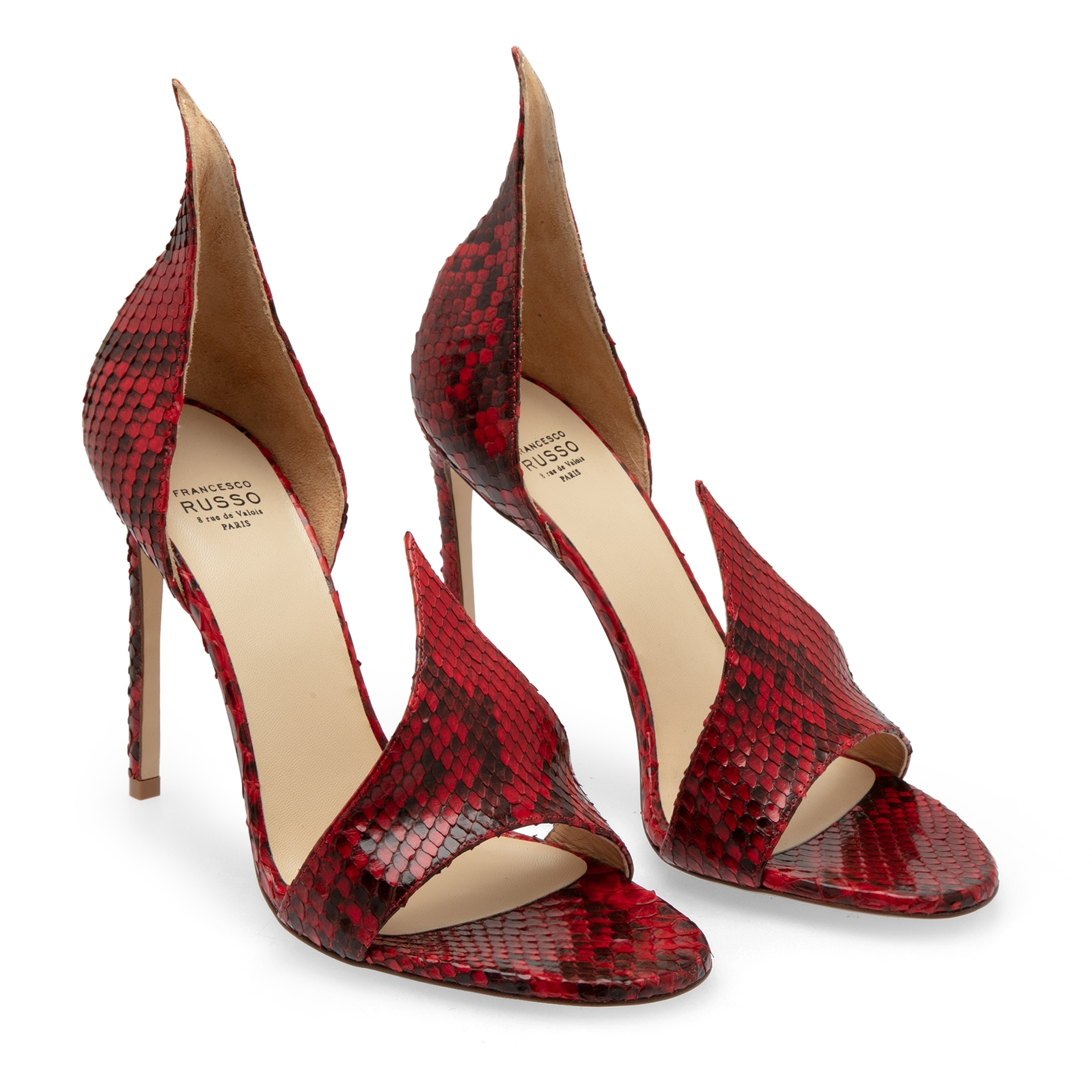 Suede sandals, Red