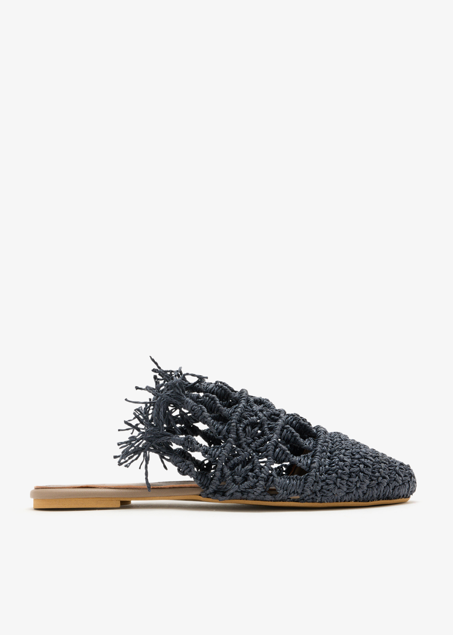 Raffia mules, Navy
Raffia mules, Navy