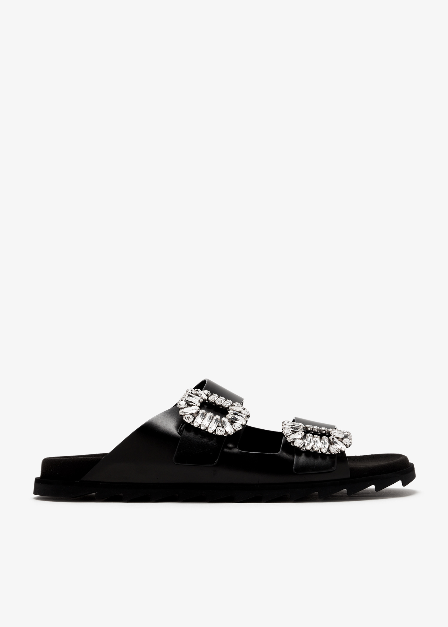 Slidy Viv' strass buckle sandals, Black
Slidy Viv' strass buckle sandals, Black