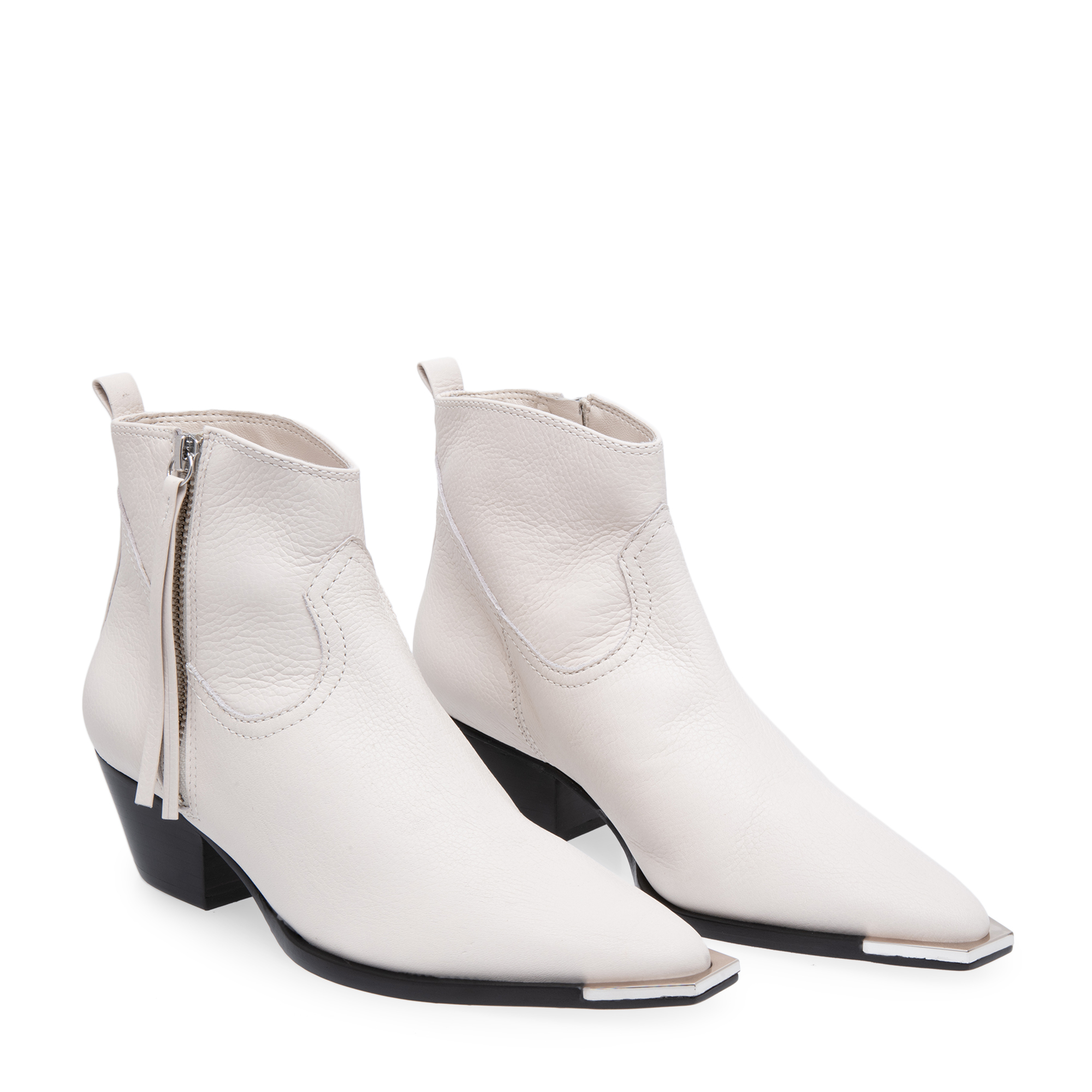 Leather boots, White