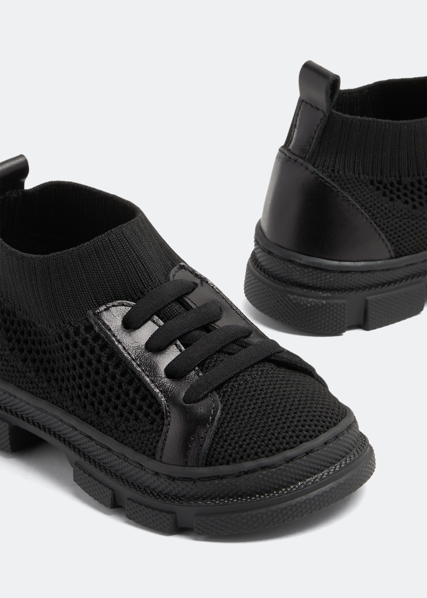 Knit sneakers, Black