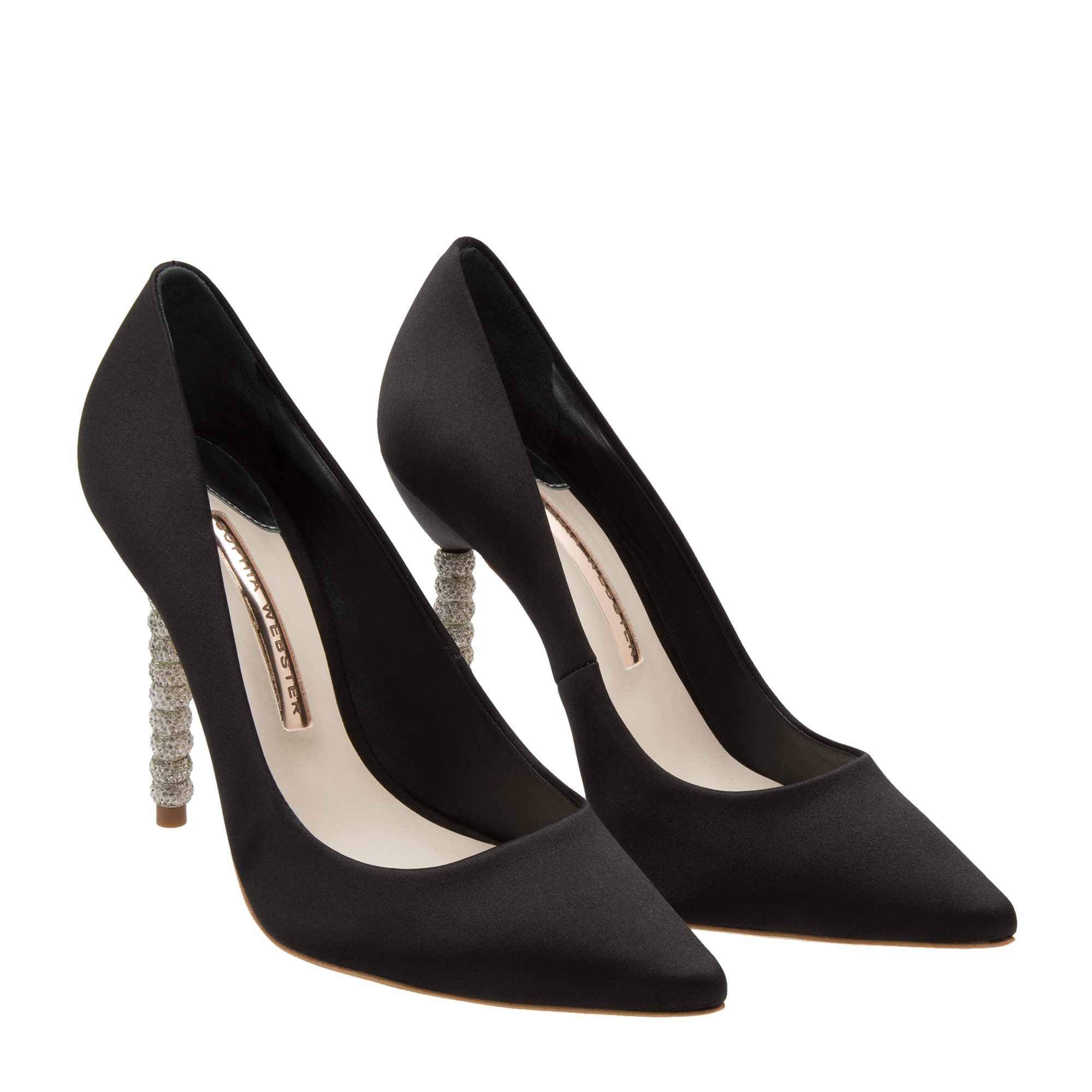 Coco satin pumps, Black