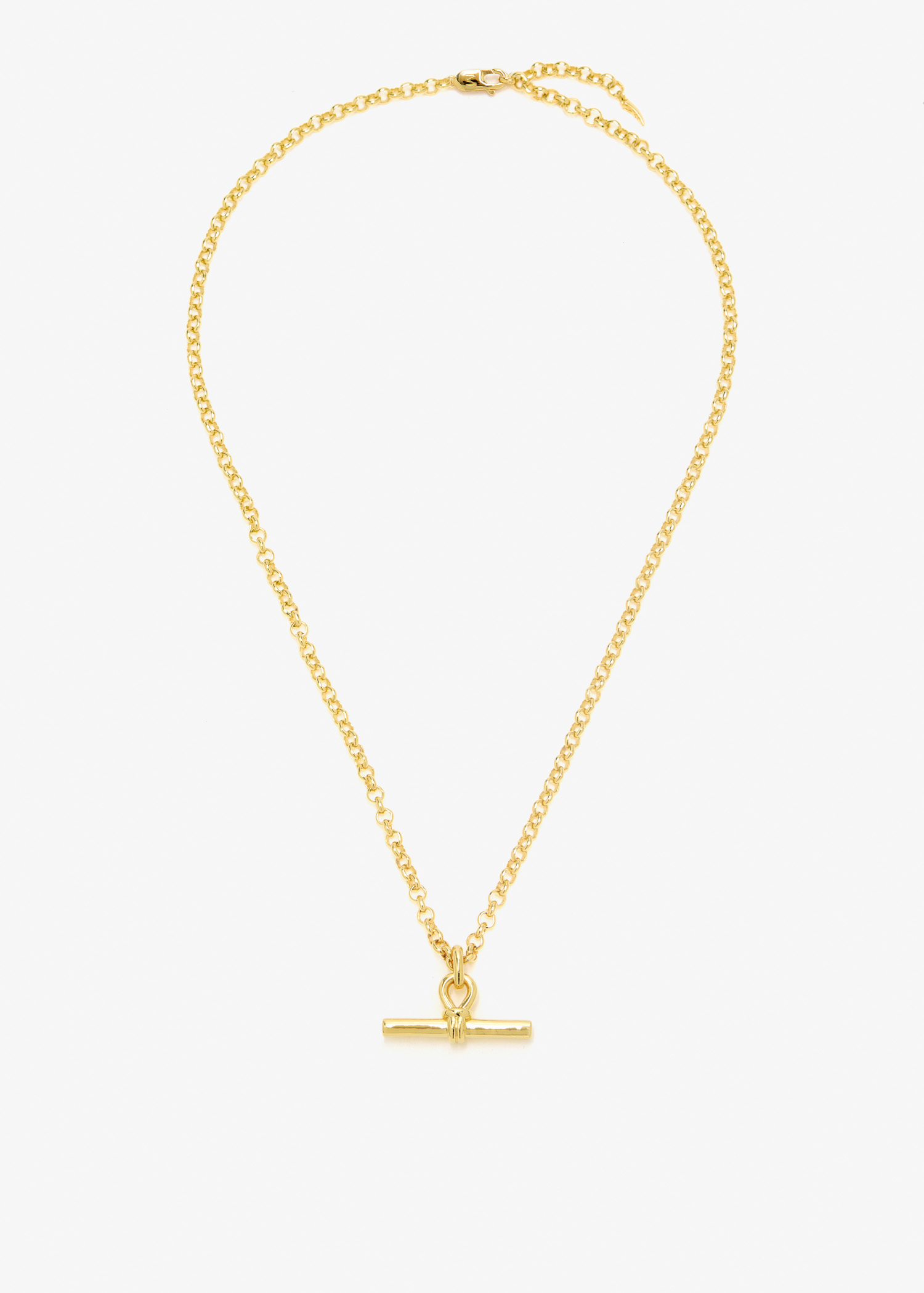 Chunky T-Bar chain necklace, Gold
Chunky T-Bar chain necklace, Gold