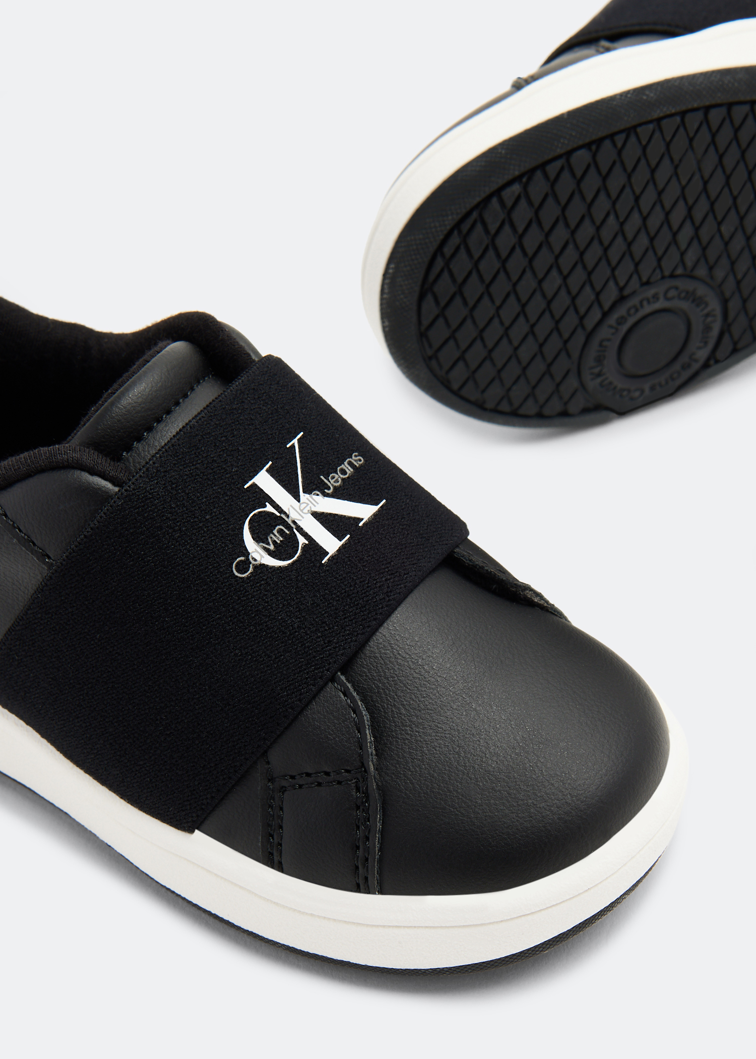 CK logo band sneakers, Black 
CK logo band sneakers, Black