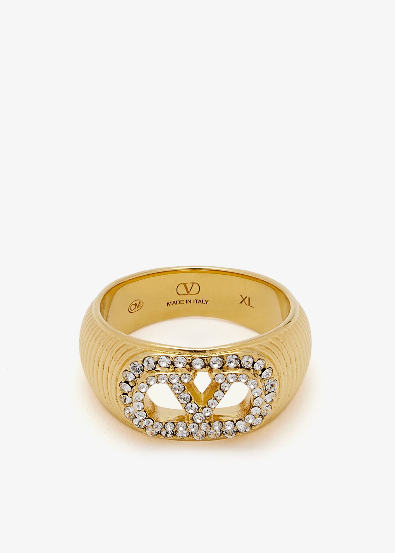 VLogo signature strass ring, Gold
VLogo signature strass ring, Gold