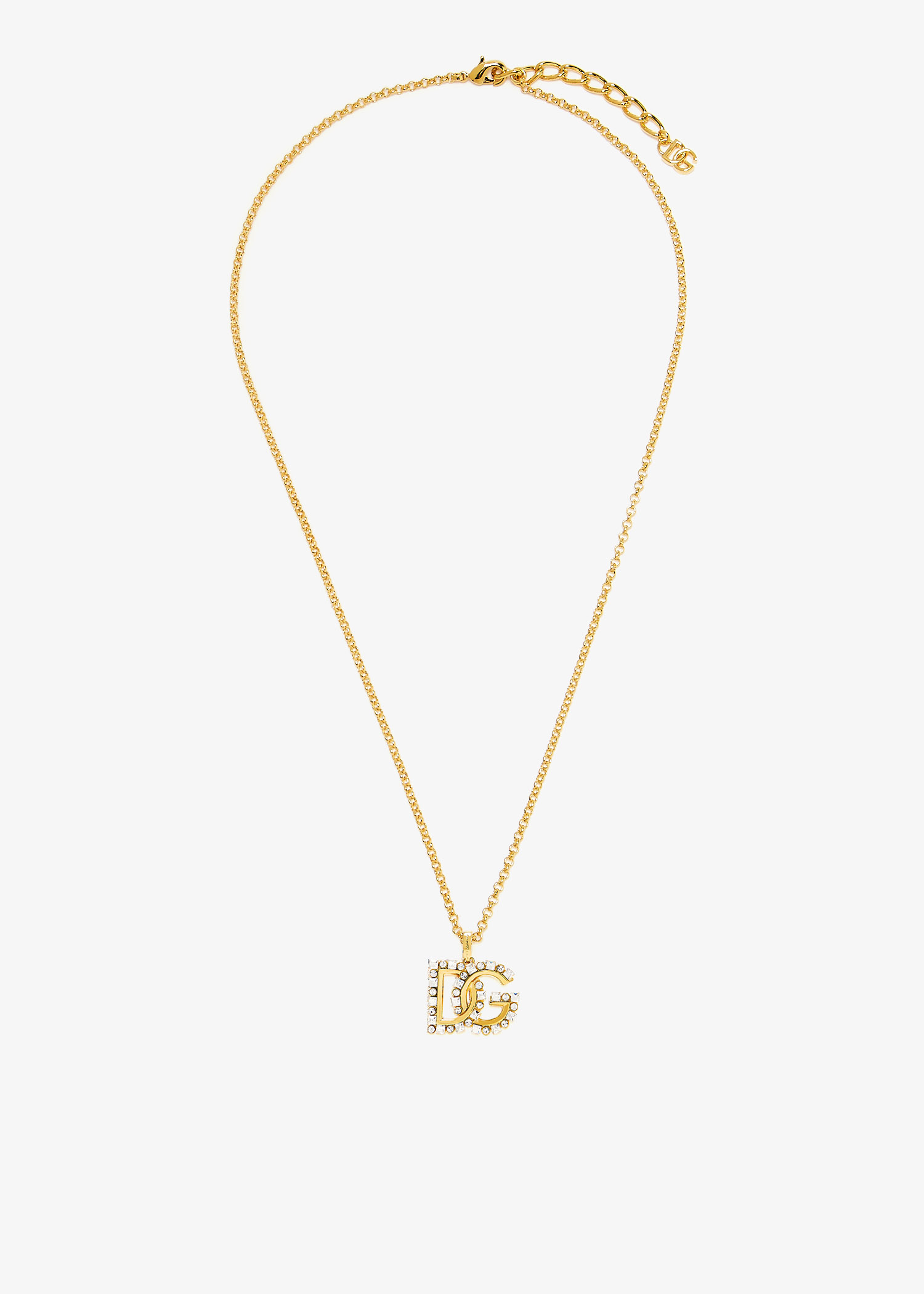 DG Rhinestone pendant necklace, Gold
DG Rhinestone pendant necklace, Gold